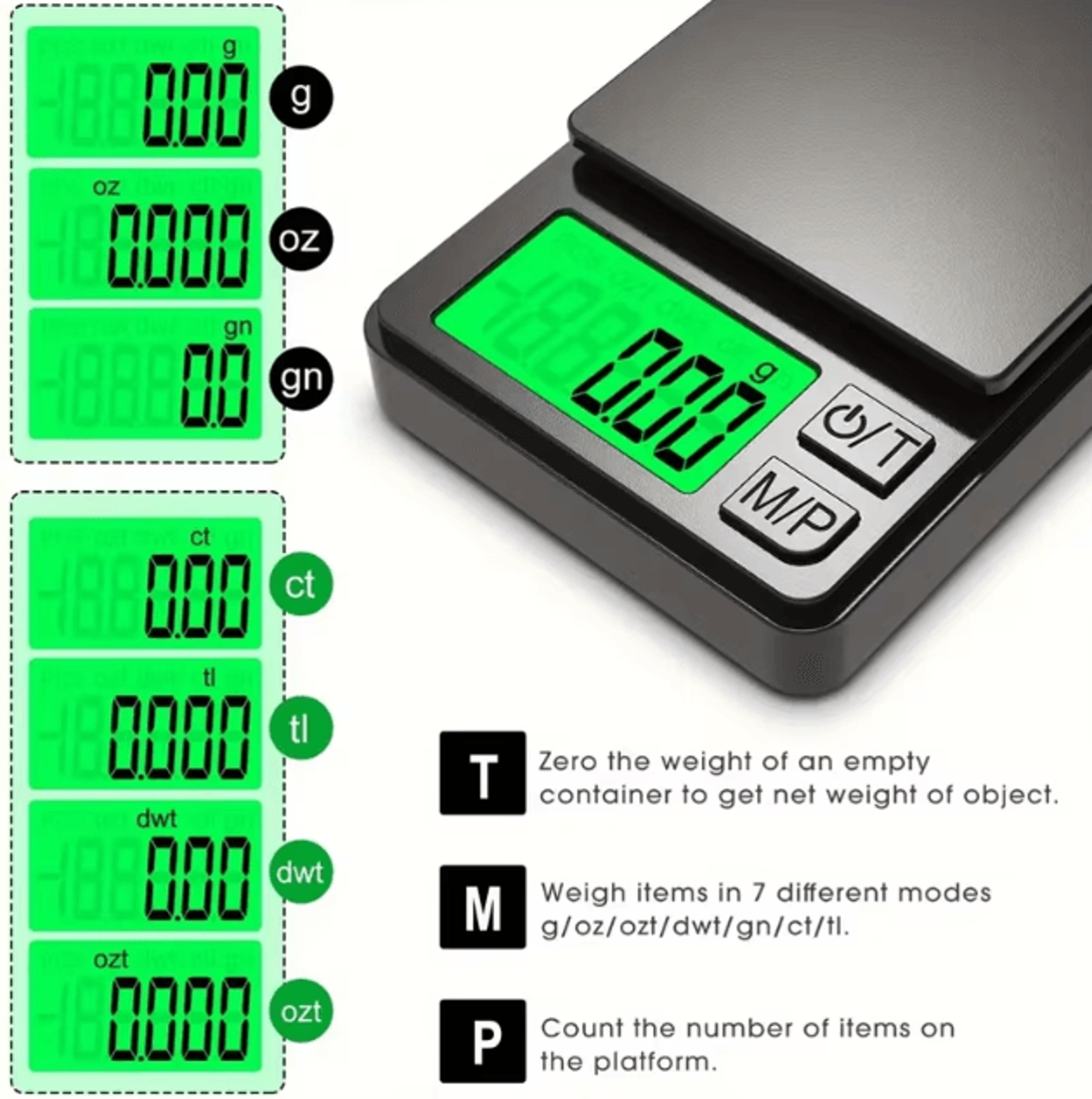 Precision Digital Pocket Scale 1000g X 01g Mini Gram Scale With LCD Display For Food Jewelry  Trave 2
