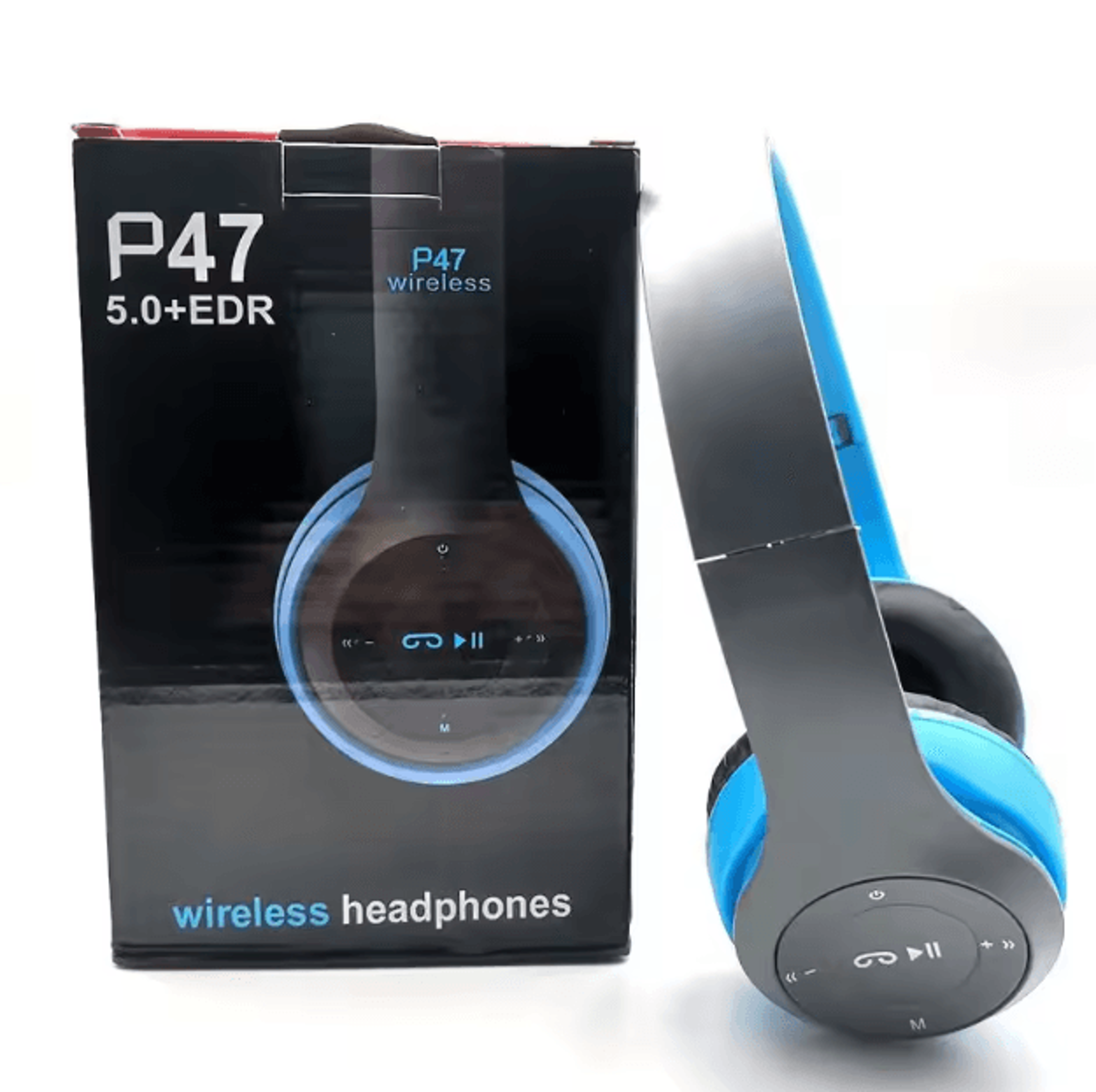P47 Wireless Bluetooth Headphones Foldable Stereo OverEar Headset With Mic  FM 4