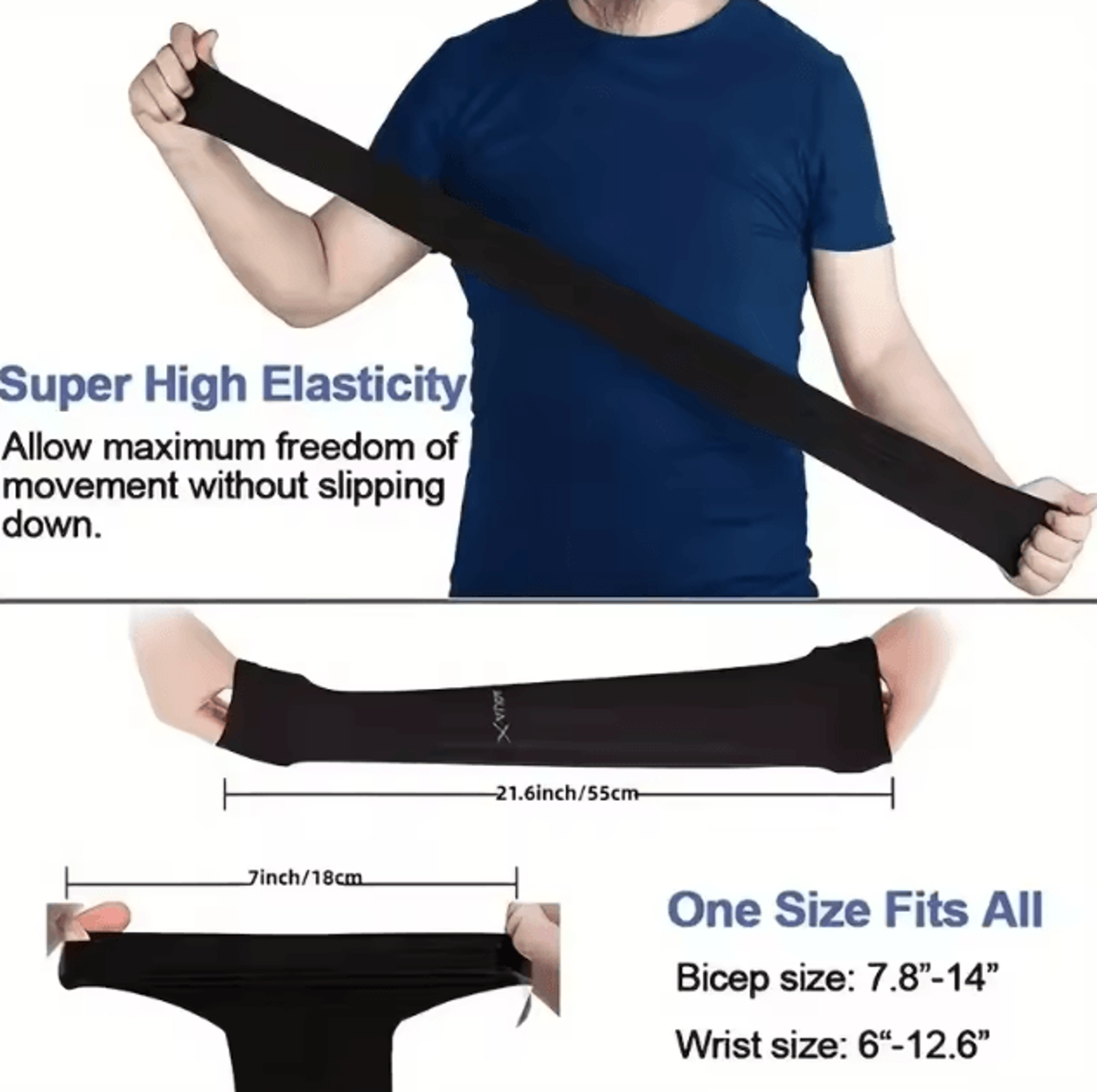 3 Pair Cooling UV Protection Arm Sleeves Breathable Compression Sun Sleeves For Sports And Outdoor  1