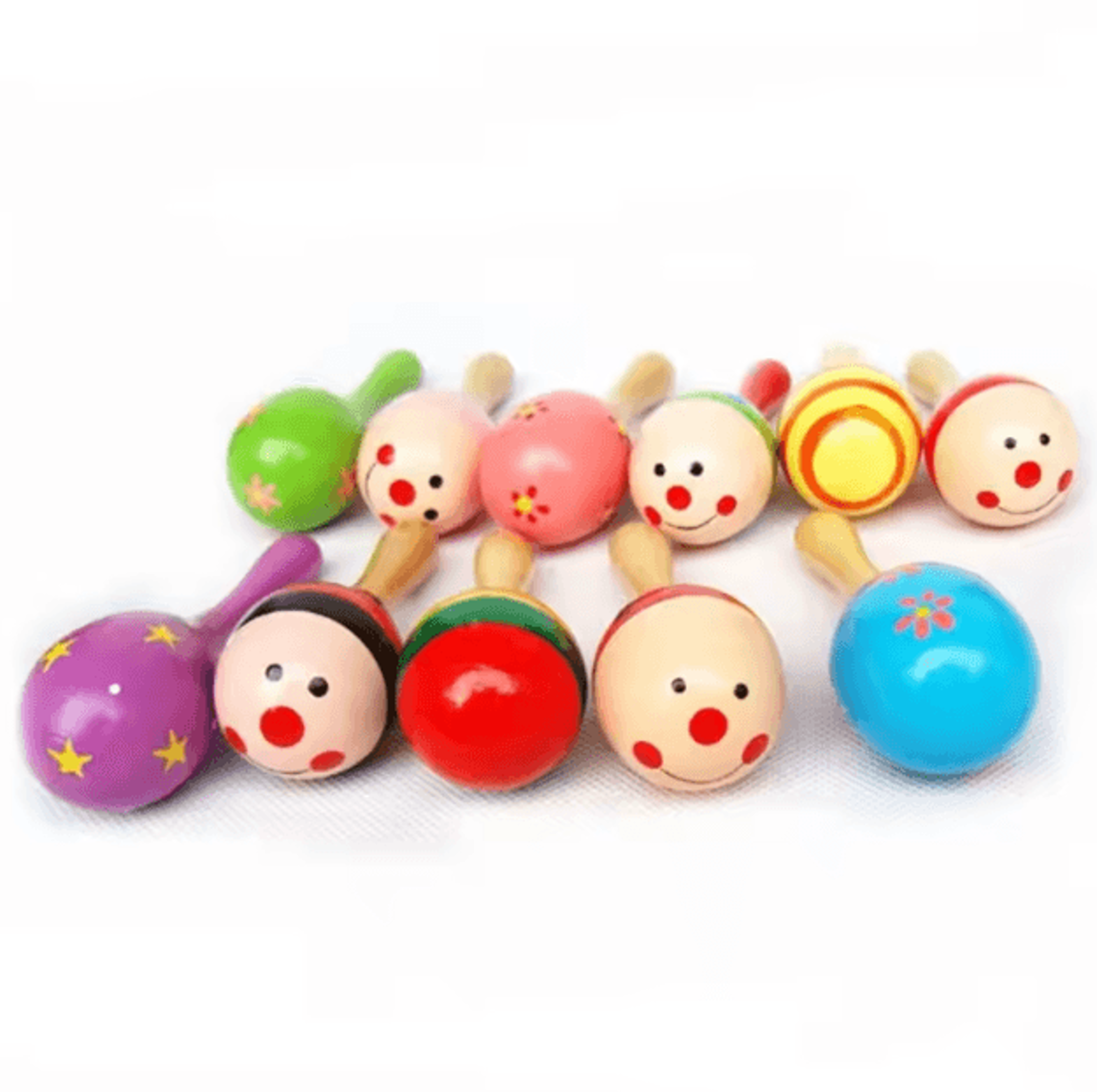 Wooden Baby Hammer Rattle  Montessori Musical Sand Shaker Toy For Early Learning 3