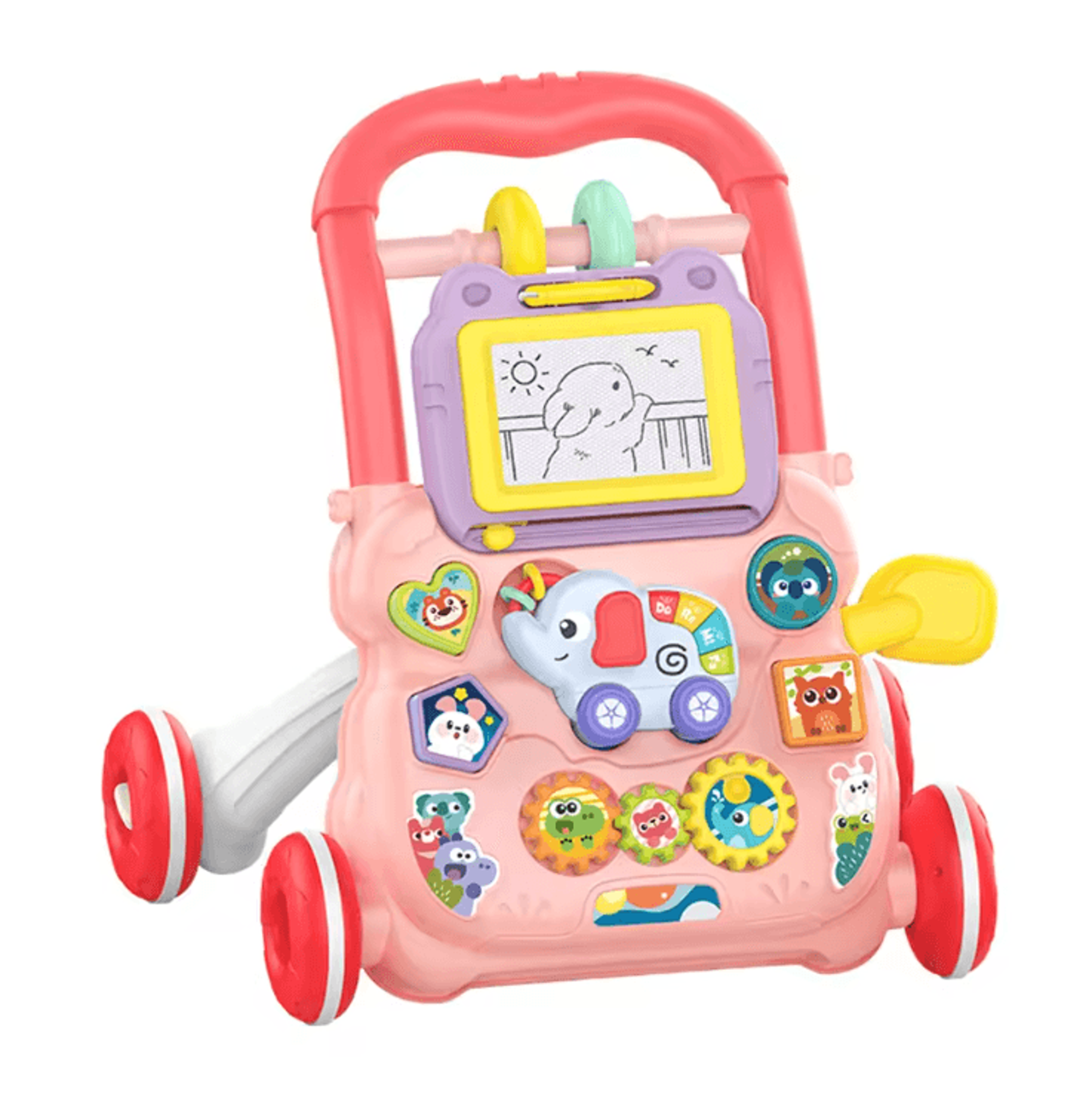 Baby Push Walker With Music  Drawing Board  Multifunction Learning Activity Walker For Toddlers 4