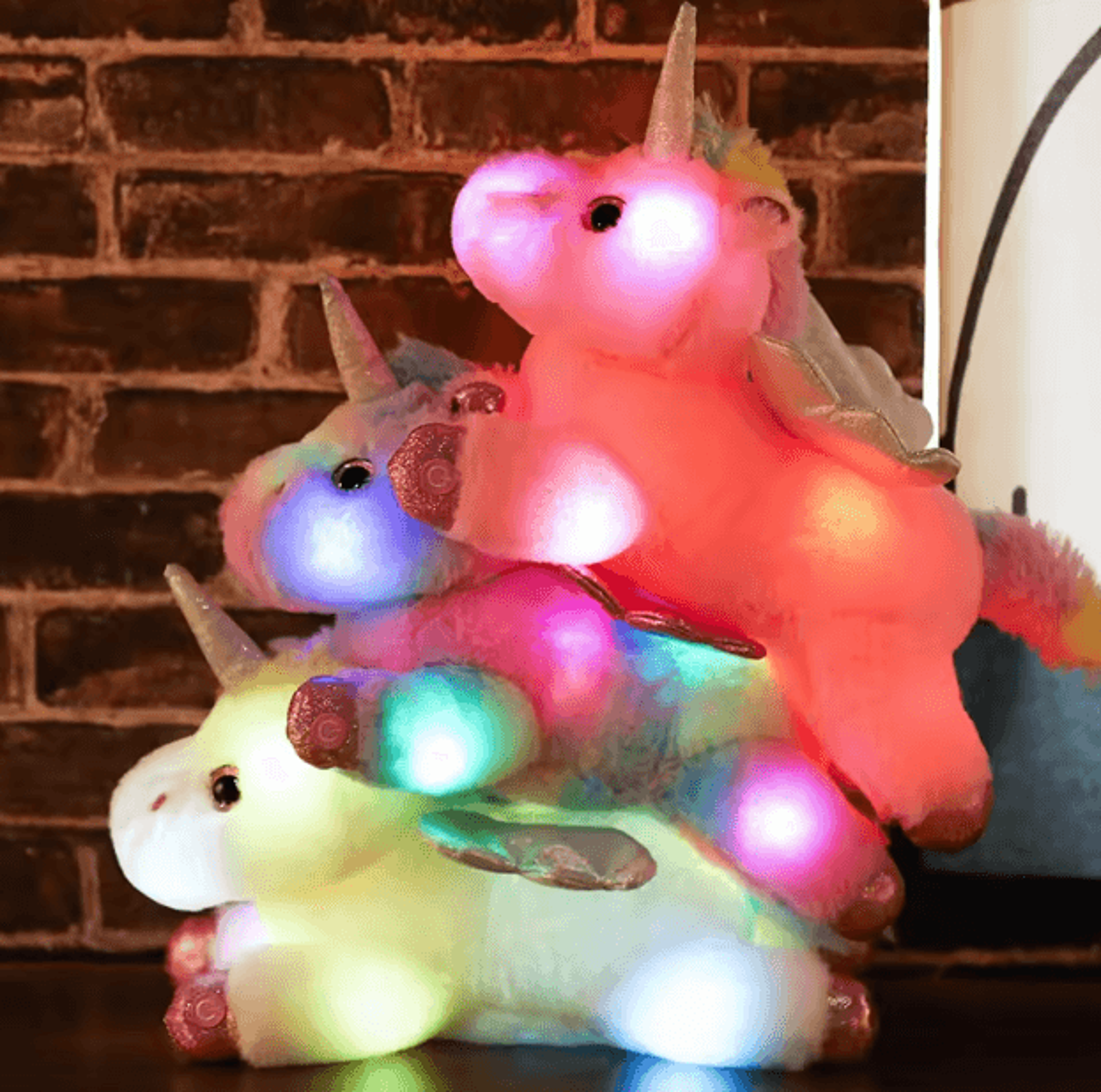 Glowing Unicorn Plush Pillow  LED LightUp Soft Toy  Kids Decorative Cushion 1