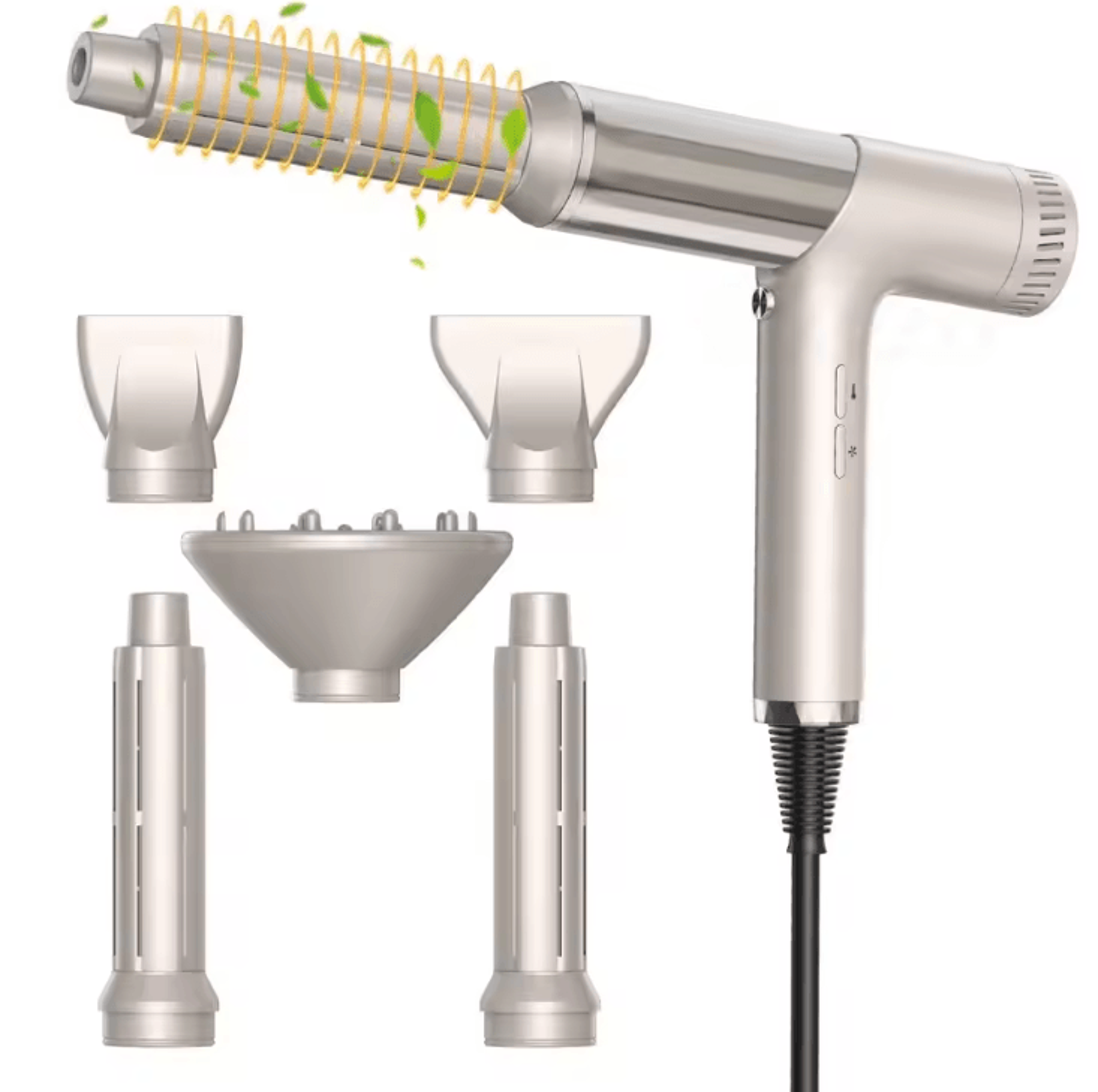 NoiseReducing 5in1 Ionic Hair Dryer Brush  HighSpeed Hot Air Styling  Straightening Tool 4