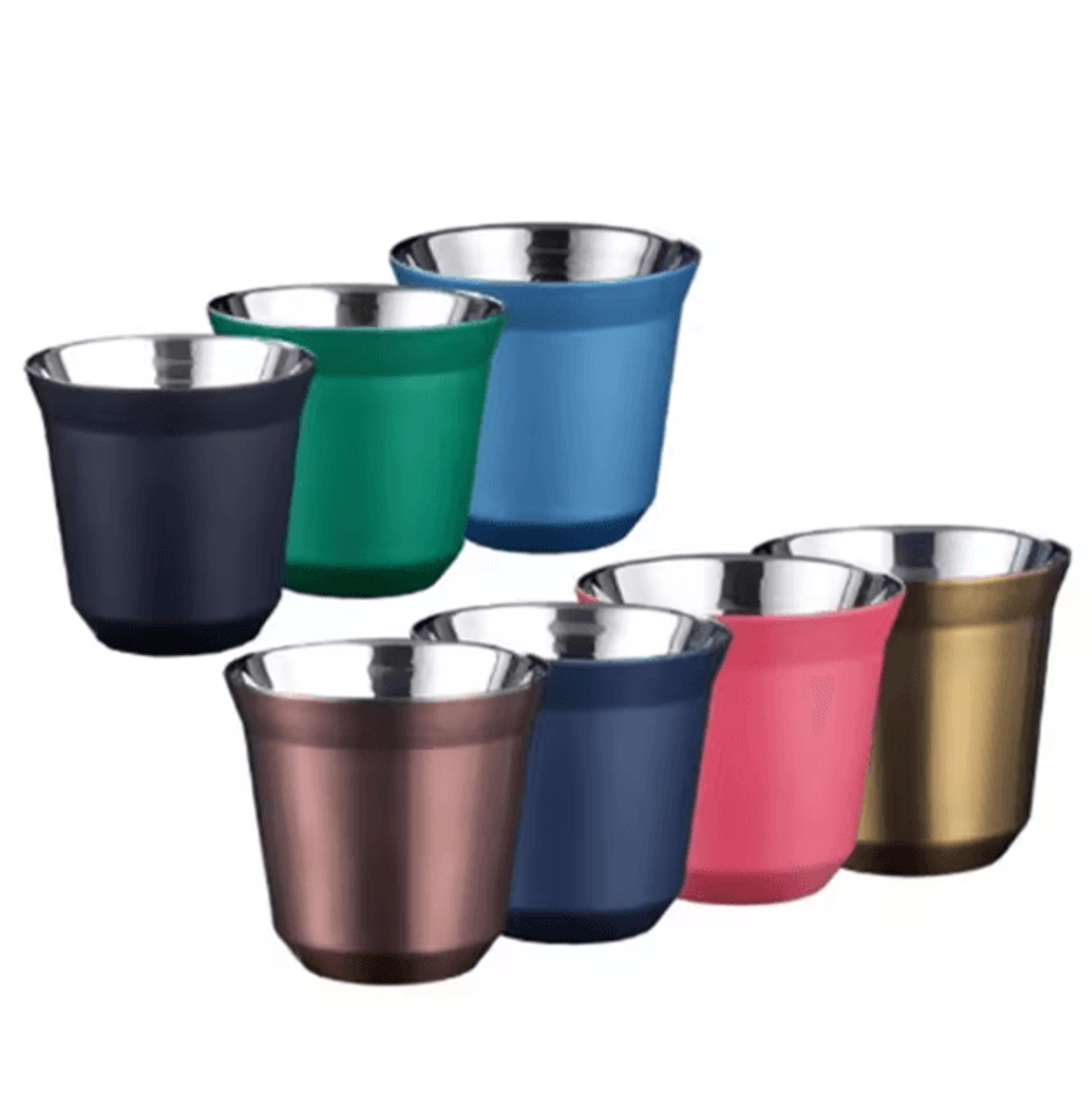 80ML Stainless Steel Espresso Cups  Double Wall Insulated Mini Coffee Mugs 0