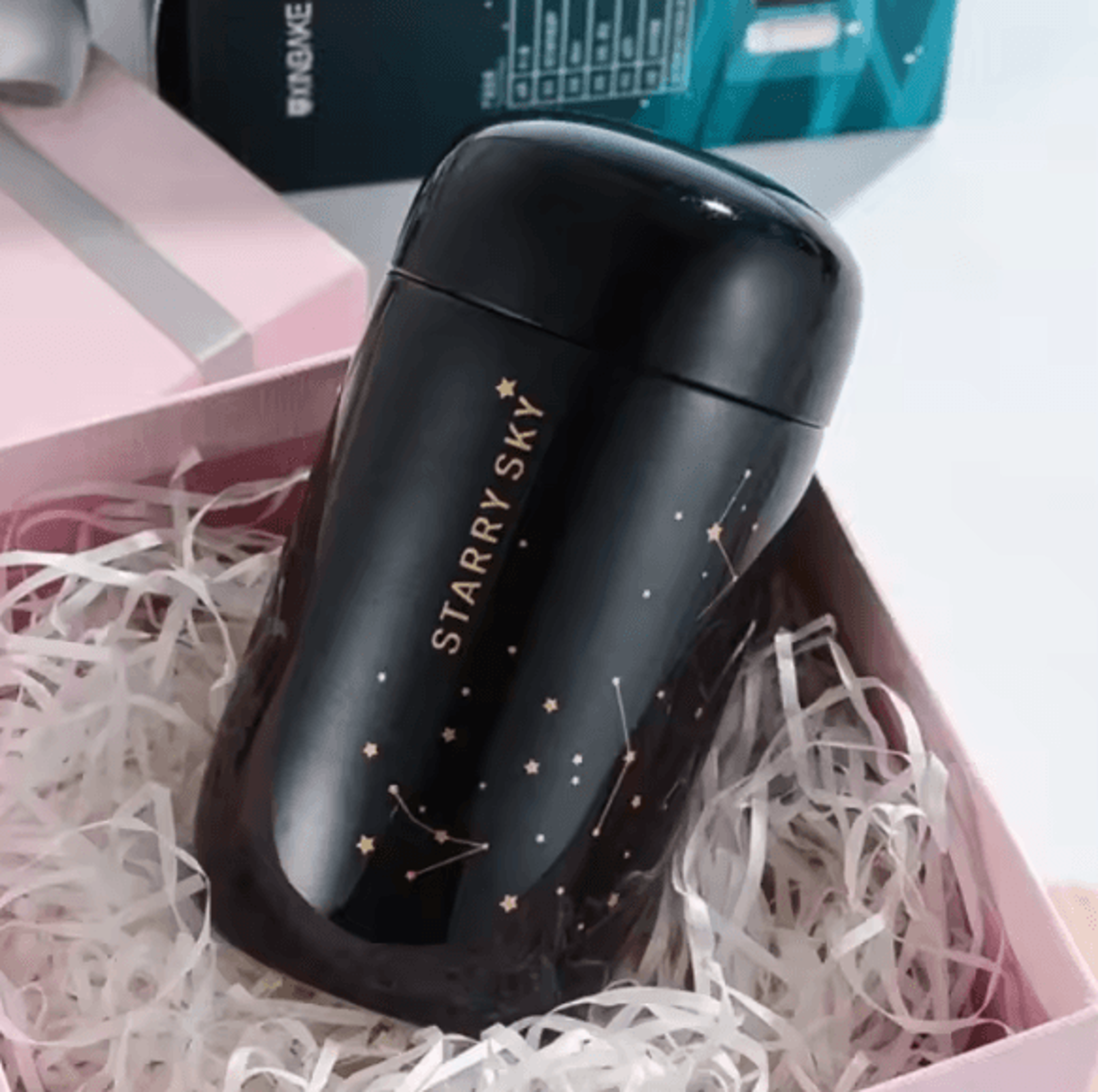 Starry Sky Mini Thermos Bottle  200ML Stainless Steel Leakproof Coffee Flask 4