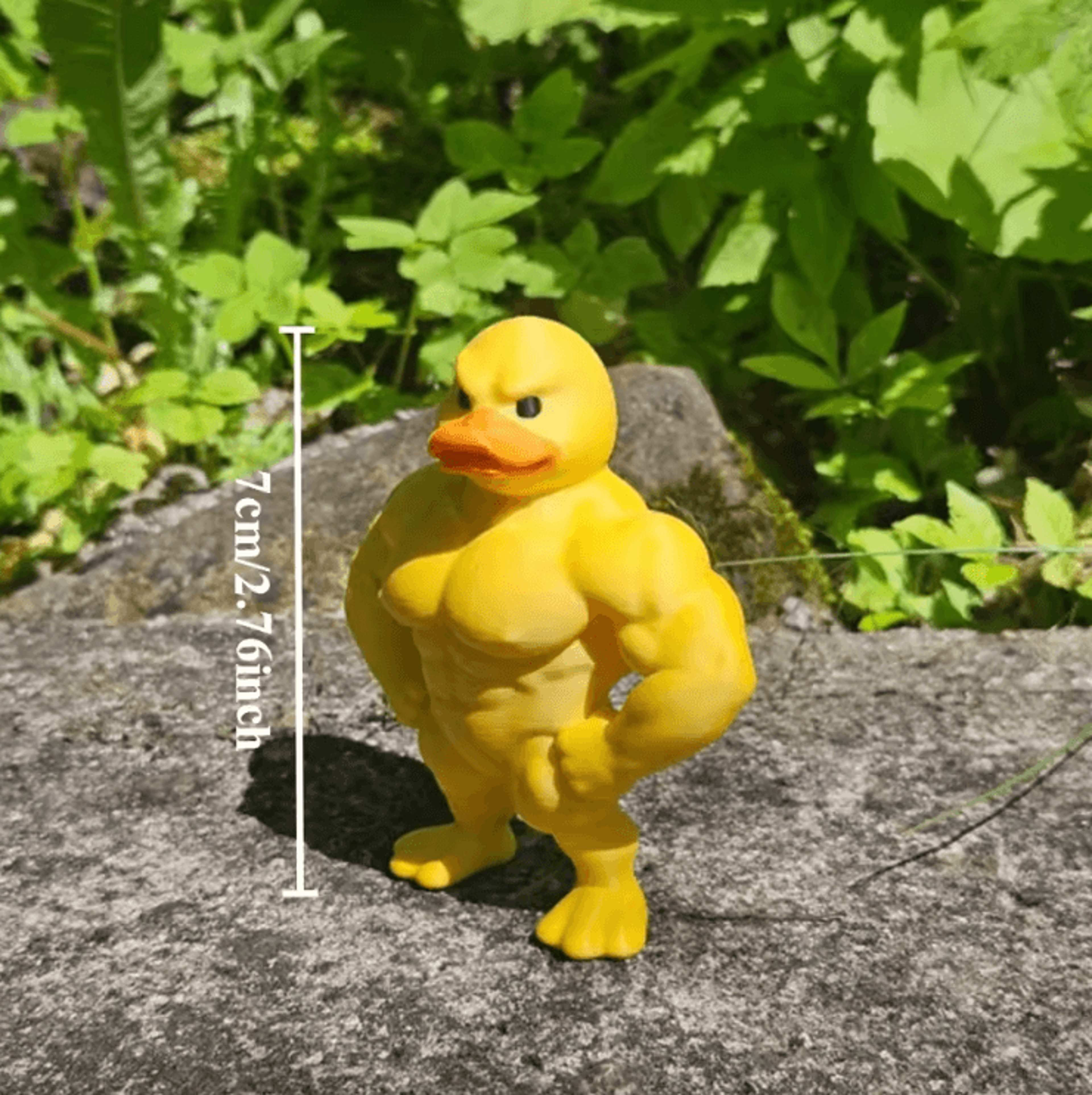 Funny Muscle Duck Statue  Whimsical Cute Desk  Bookshelf Decor 2