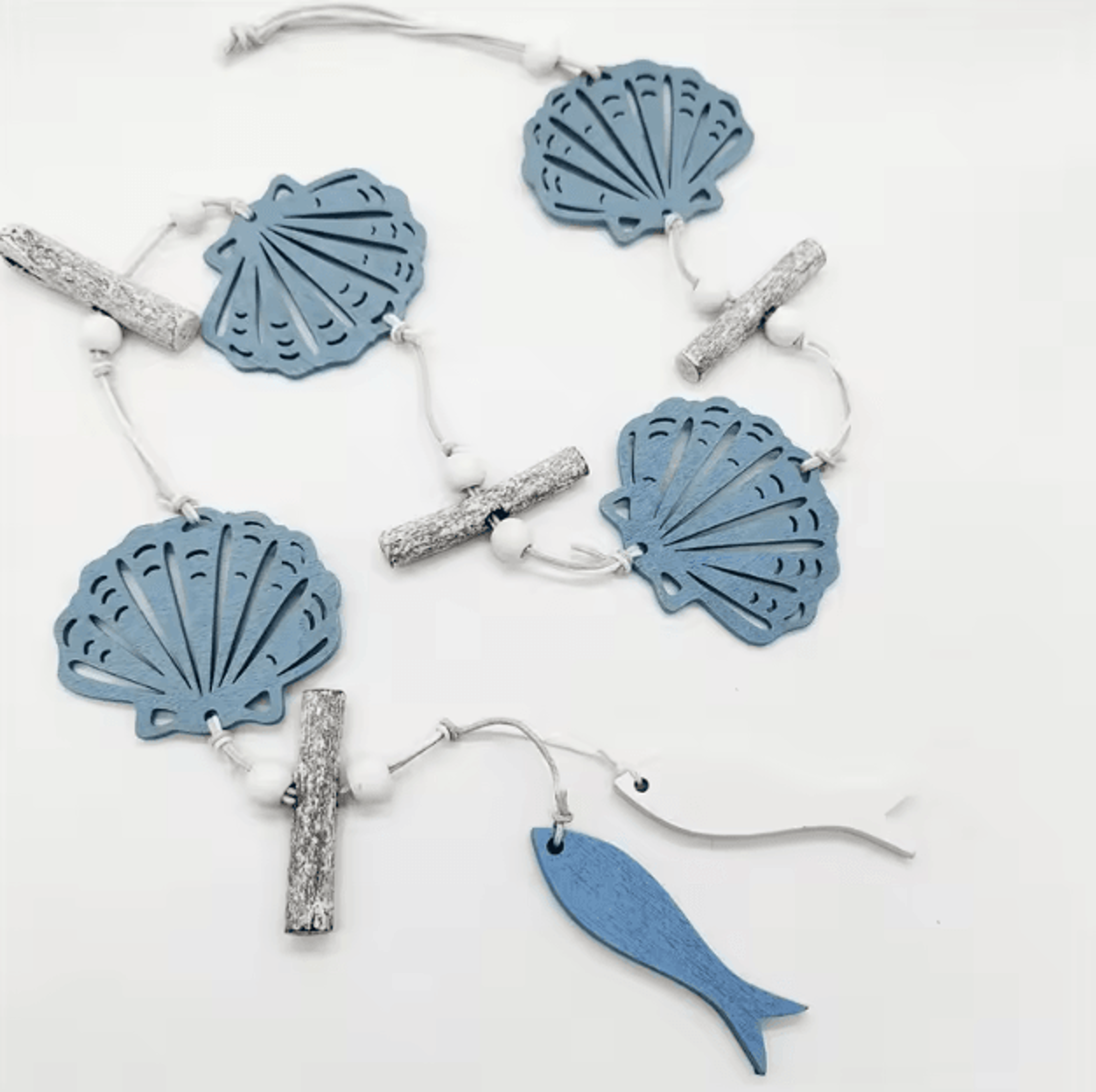 Mediterranean Nautical Fishing Net Wall Decor  Coastal Beach Hanging Accent 5