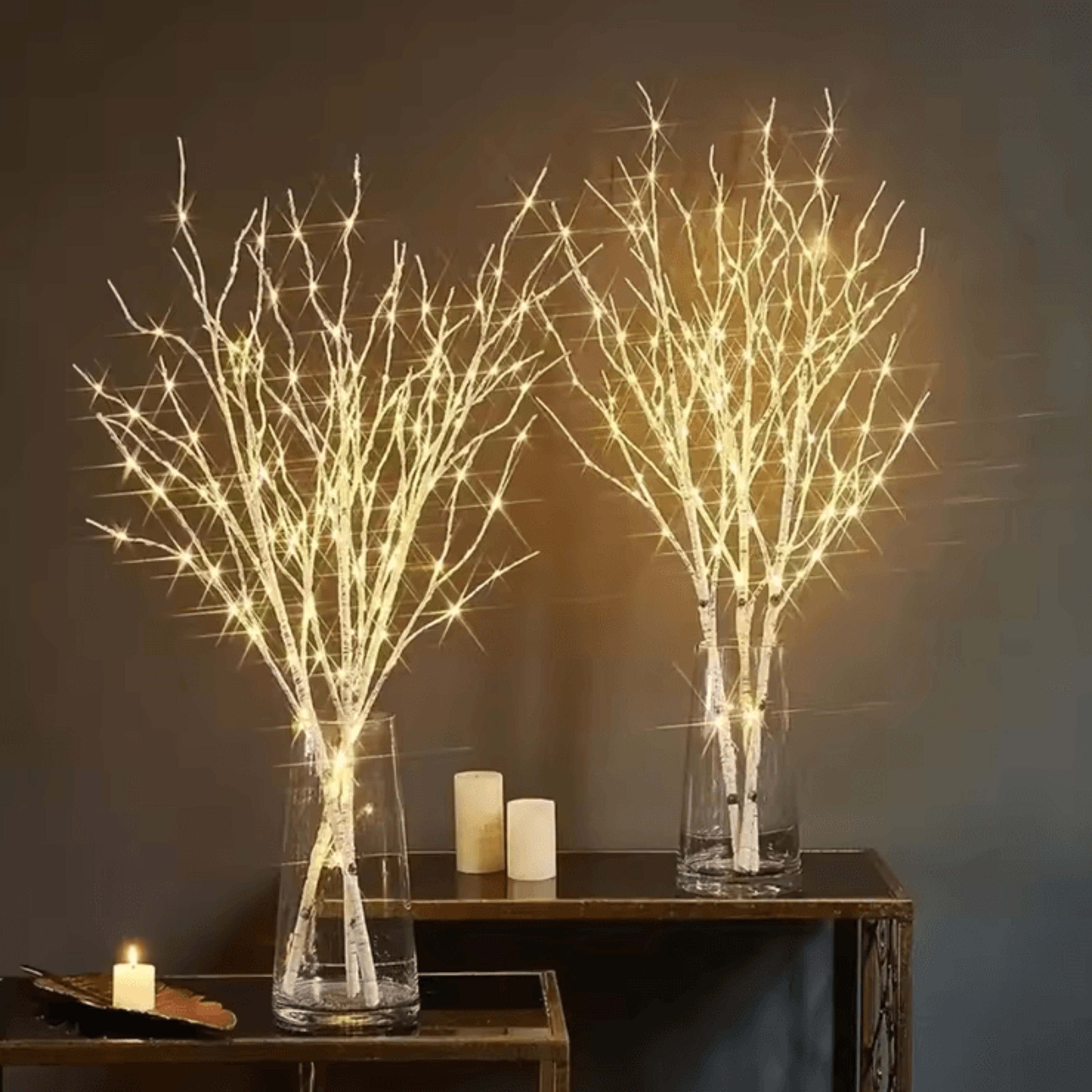 White Birch Branch LED Lights  Battery Operated Decorative Twig Lamp 0