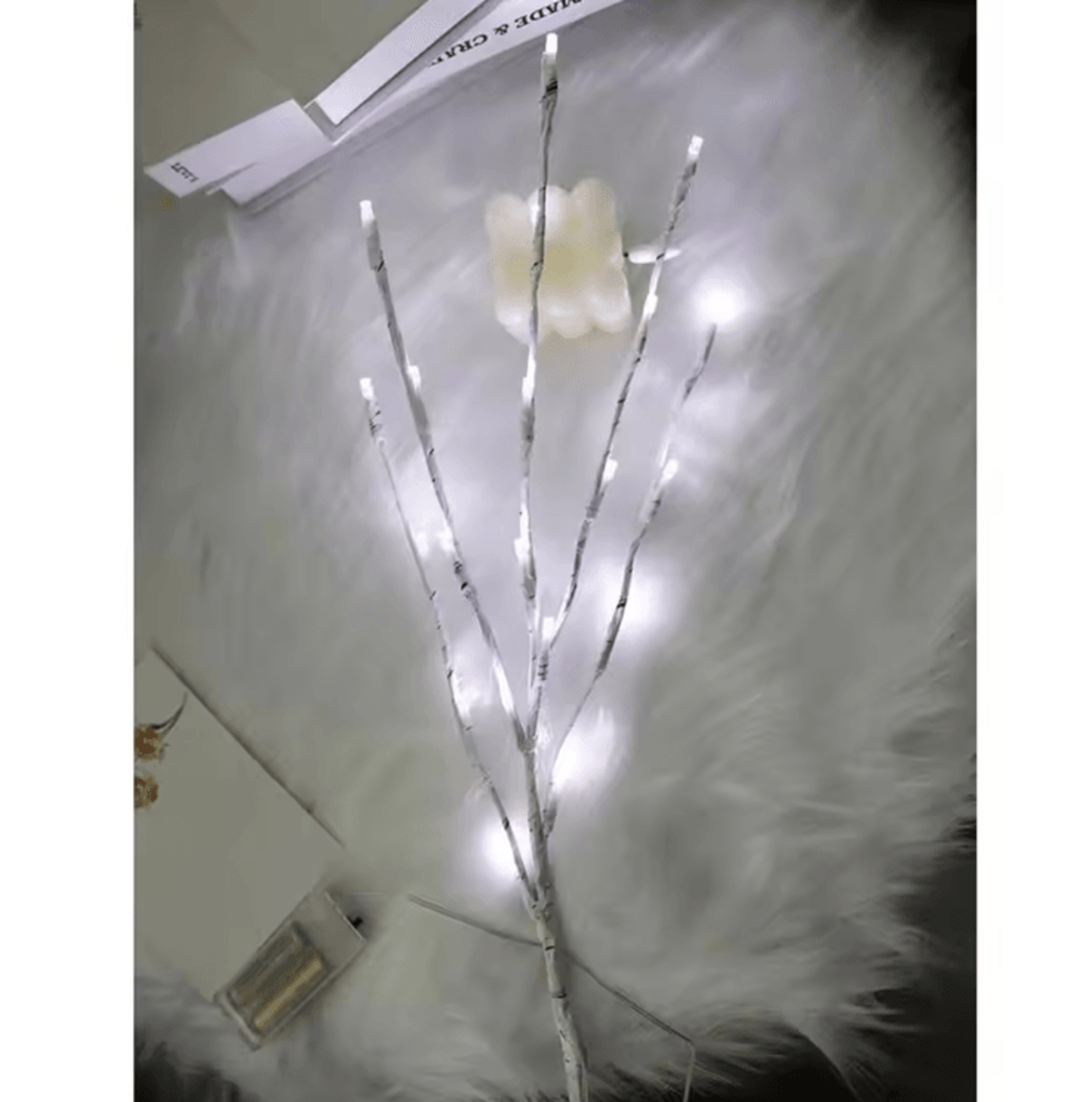 White Birch Branch LED Lights  Battery Operated Decorative Twig Lamp 3