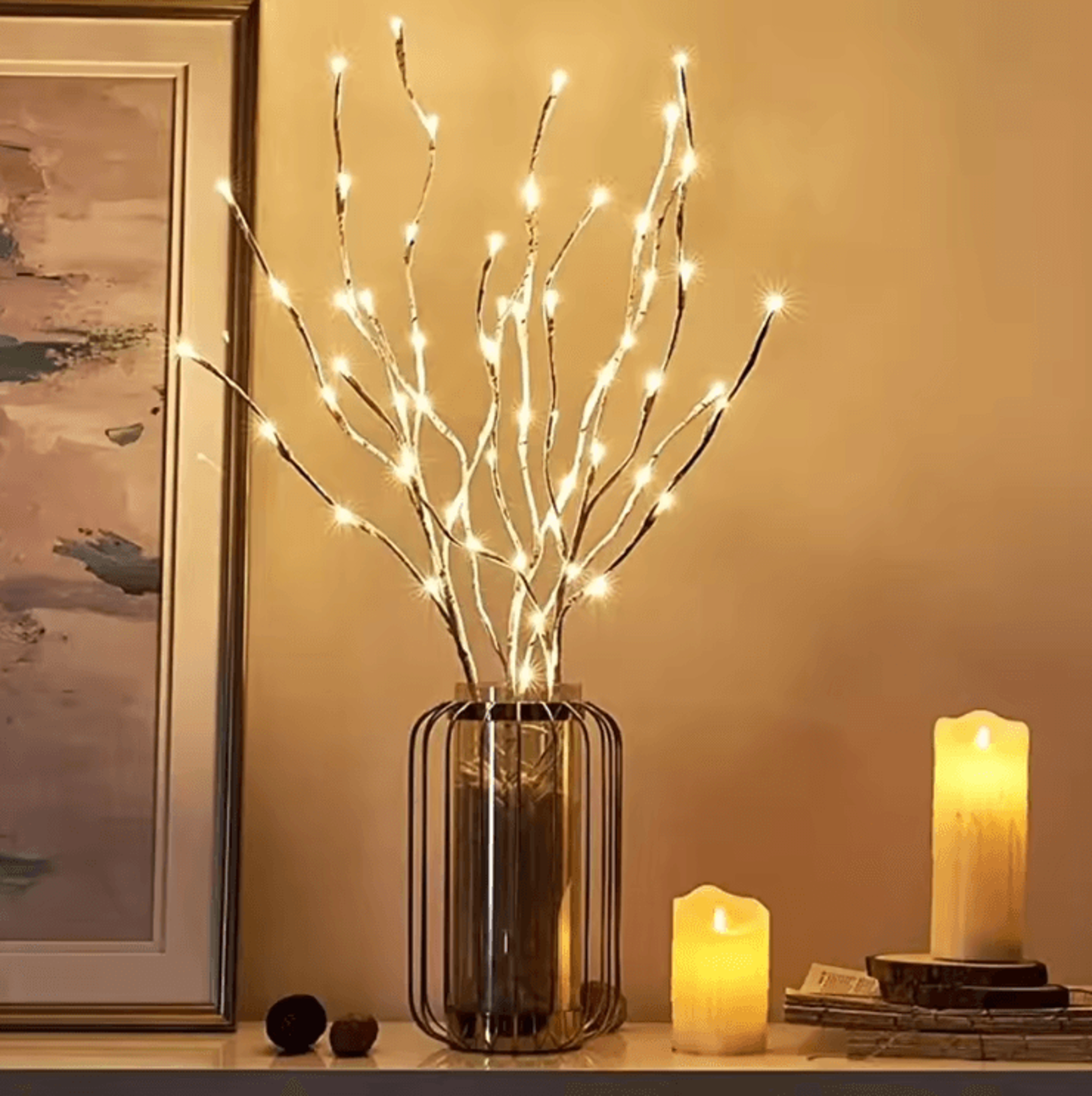 White Birch Branch LED Lights  Battery Operated Decorative Twig Lamp 5
