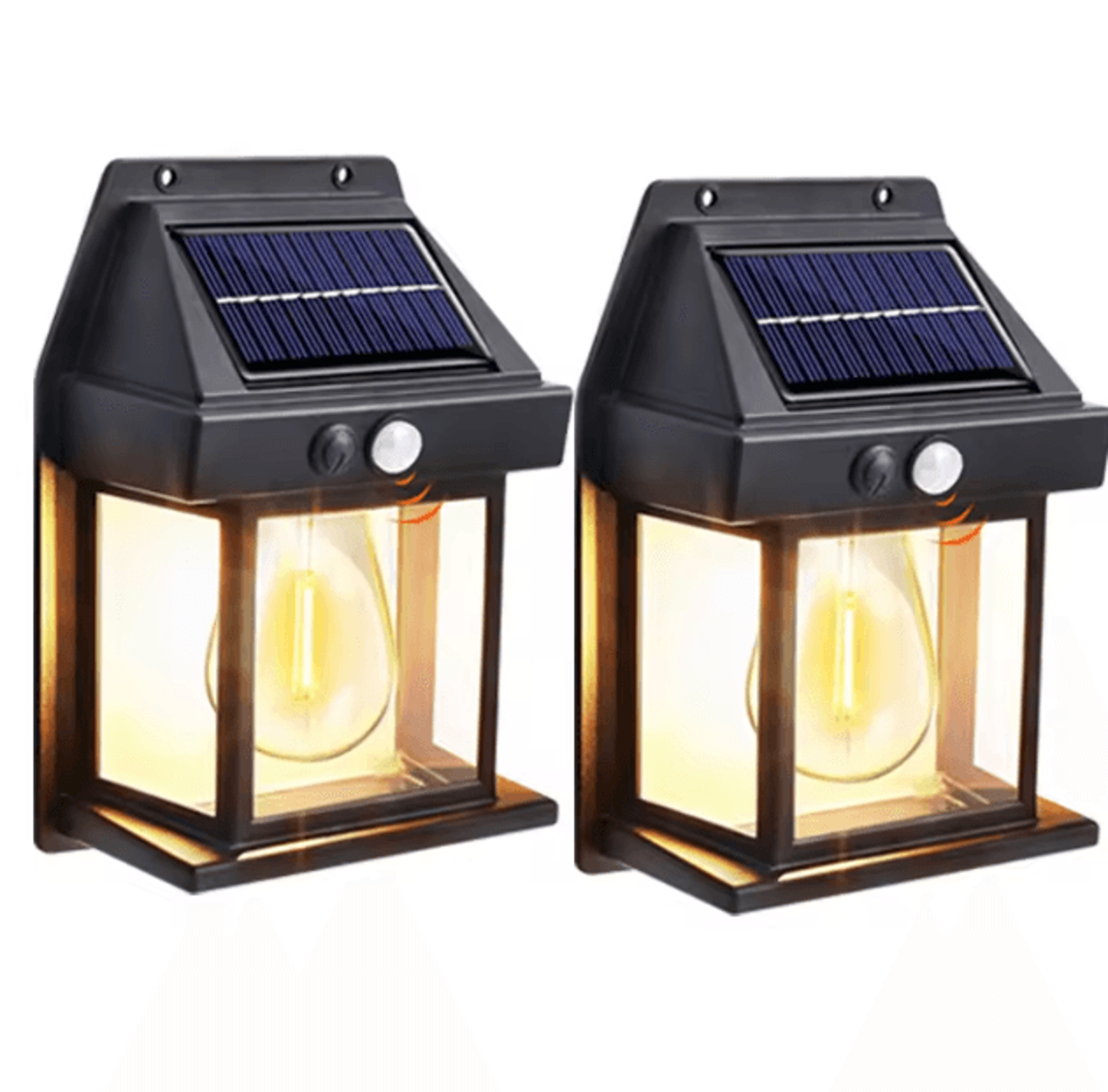 Solar Motion Sensor Wall Light  Waterproof Tungsten Filament Outdoor Lamp 2