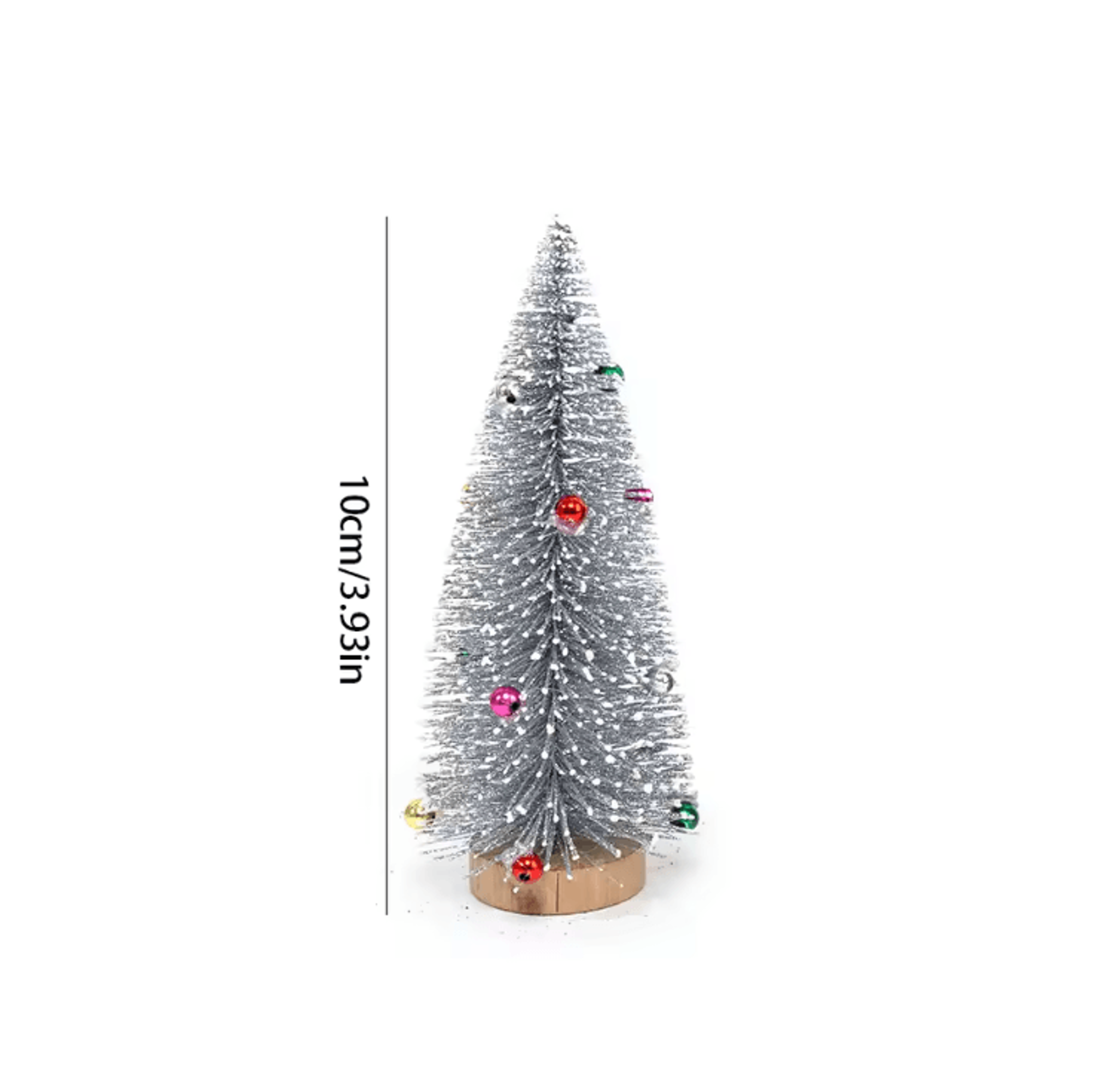 Mini Cedar Christmas Tree  Snow Flocked Tabletop Miniature Decor 3