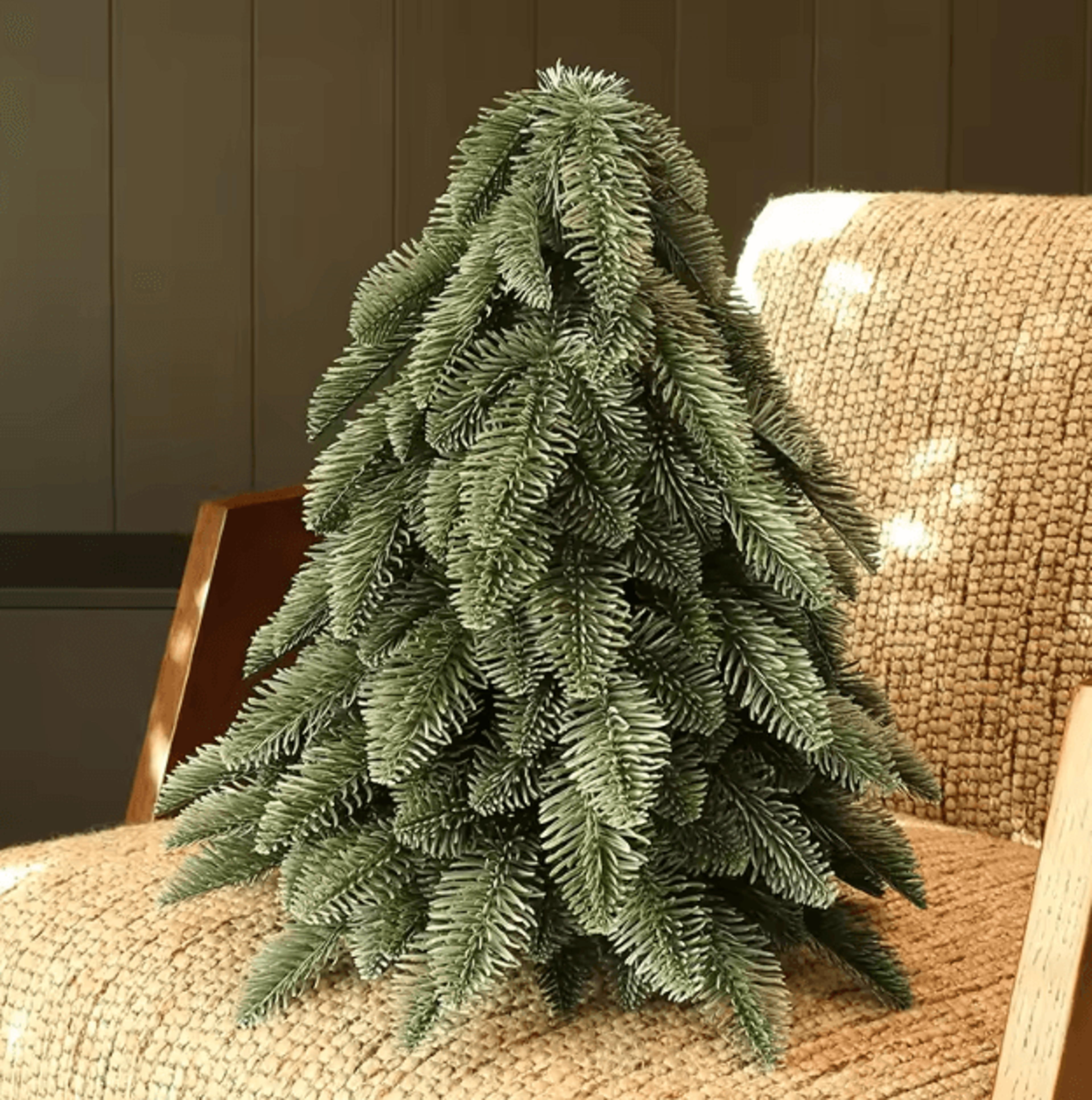 Simulated Noble Pine Christmas Tree  Realistic Tabletop Festive Decor 1