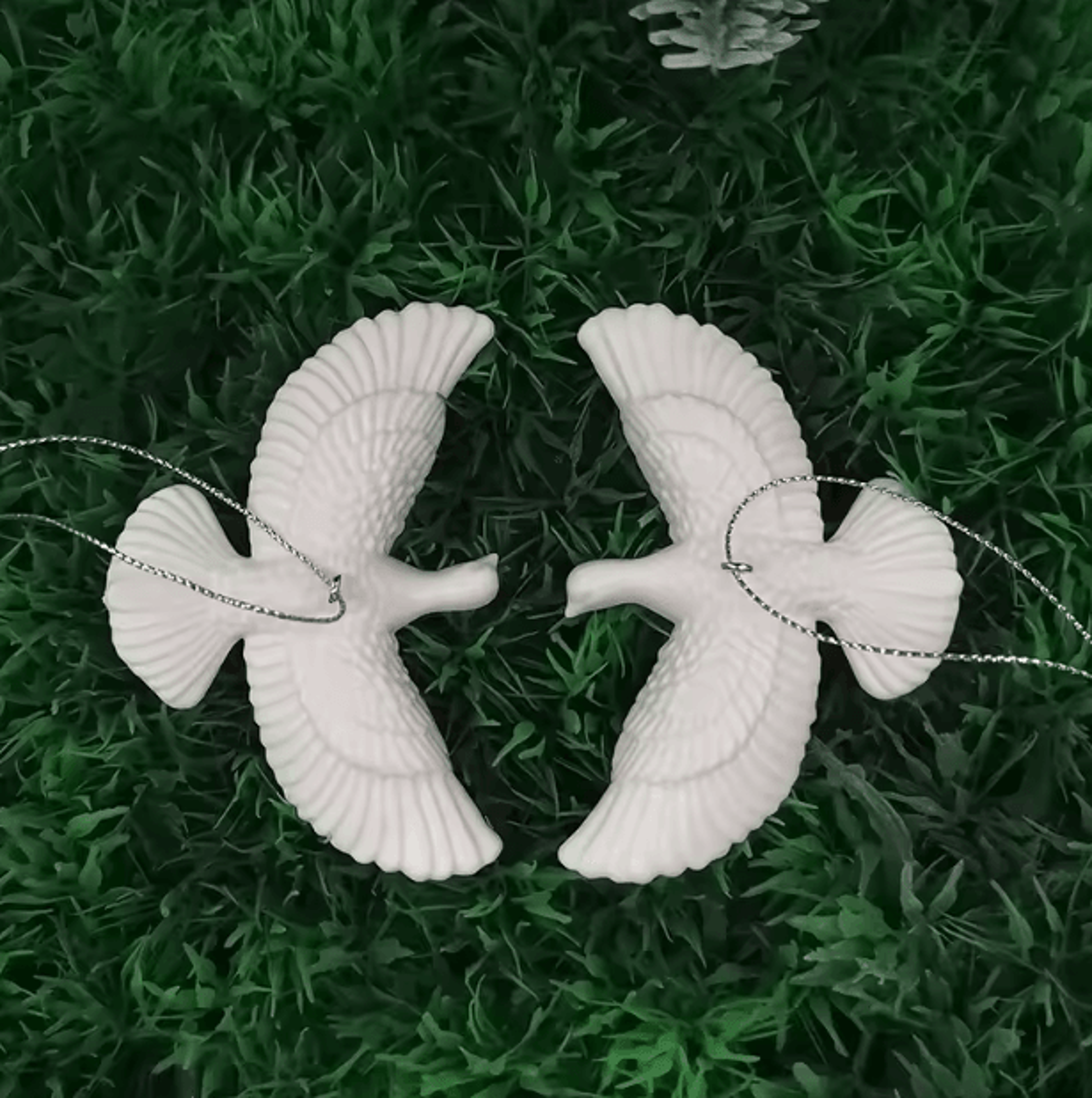 Acrylic Friendship Dove Ornament  Romantic Hanging Decor Gift 0