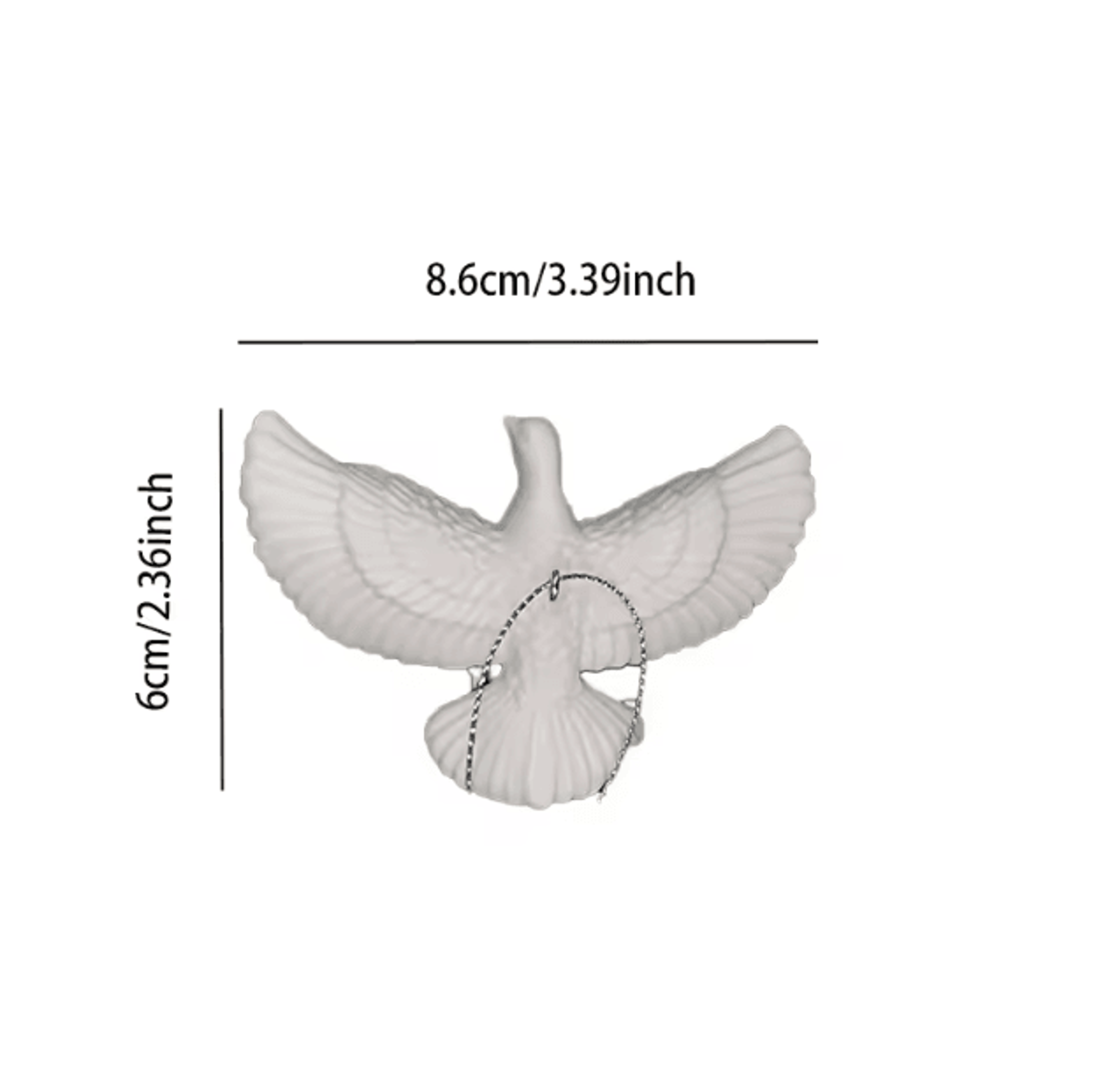 Acrylic Friendship Dove Ornament  Romantic Hanging Decor Gift 1