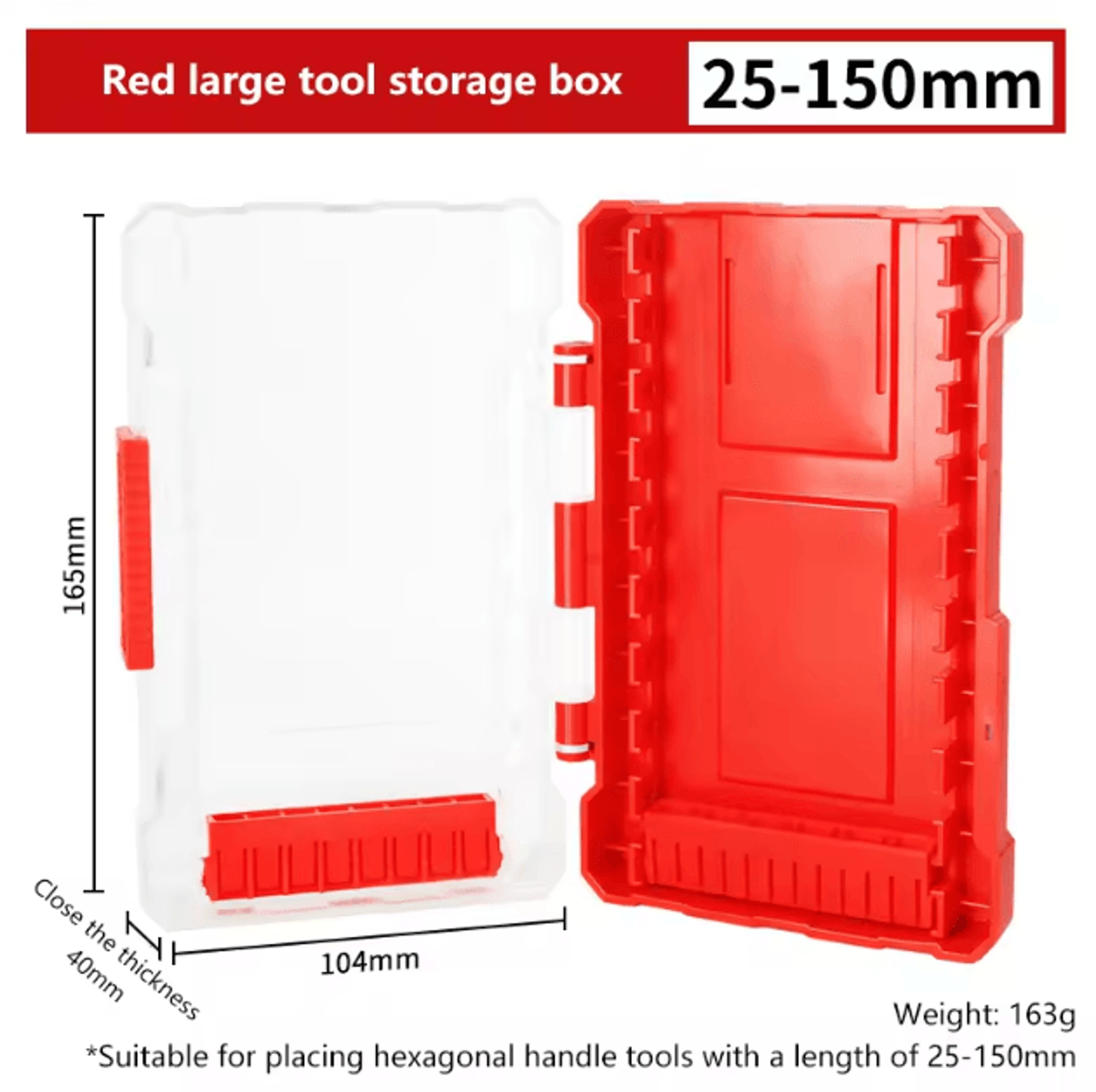 Portable Drill Bit Storage Case With Removable Insert Screwdriver Bit Organizer Box 5
