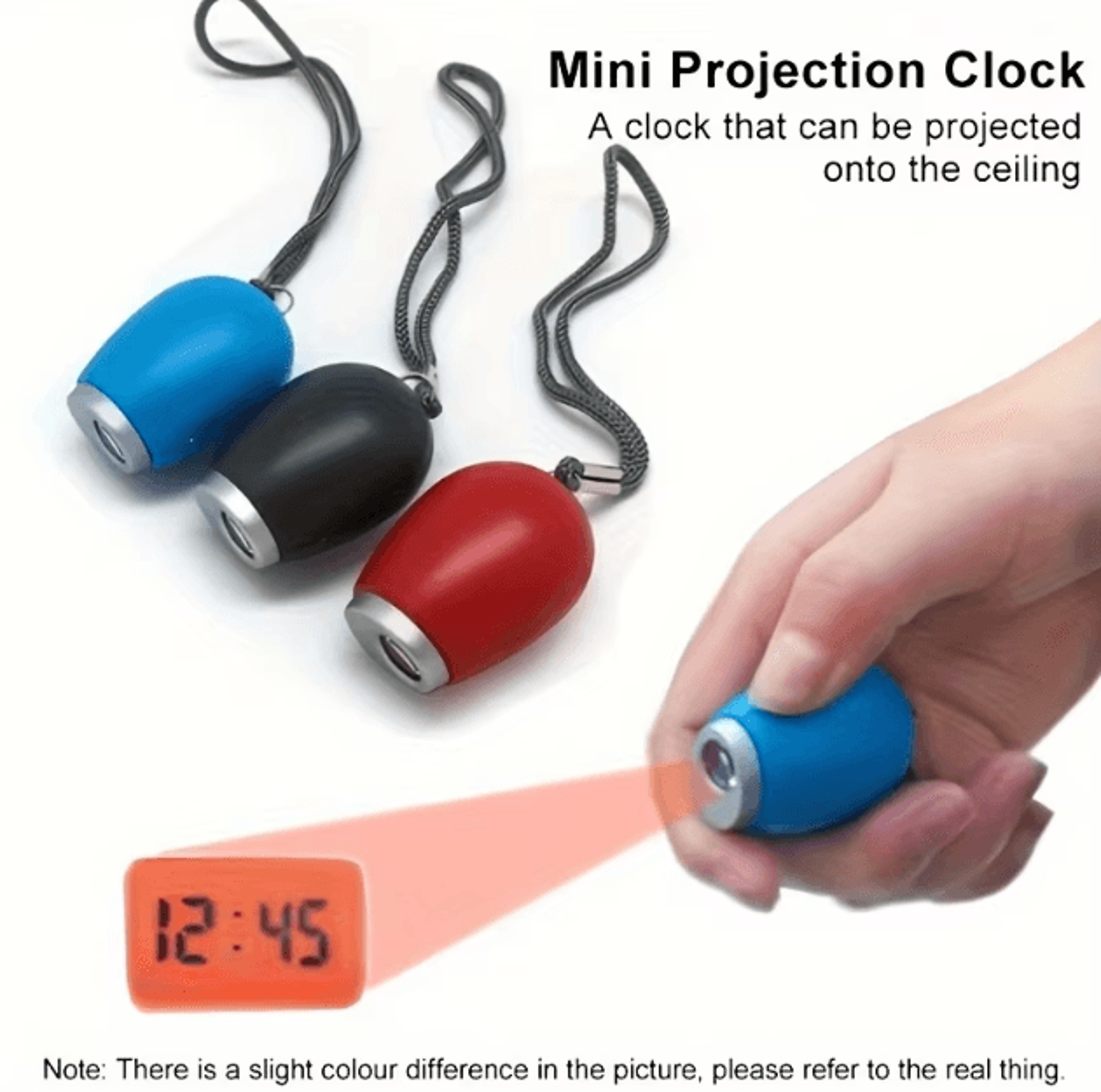 Mini Portable Projection Clock Keychain LED Digital Alarm Clock For Travel And Everyday Use 1