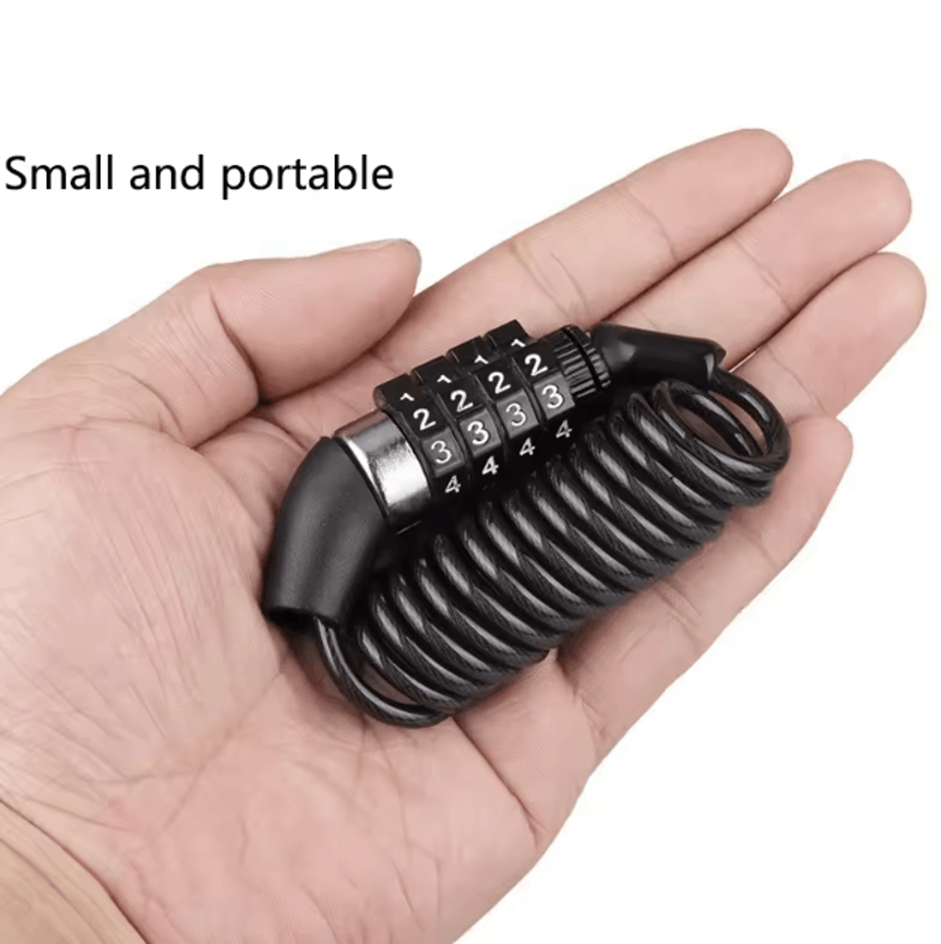 Portable 4Digit Motorcycle Helmet Cable Lock  AntiTheft Wire Lock For Bike Scooter  Outdoor Gear 2
