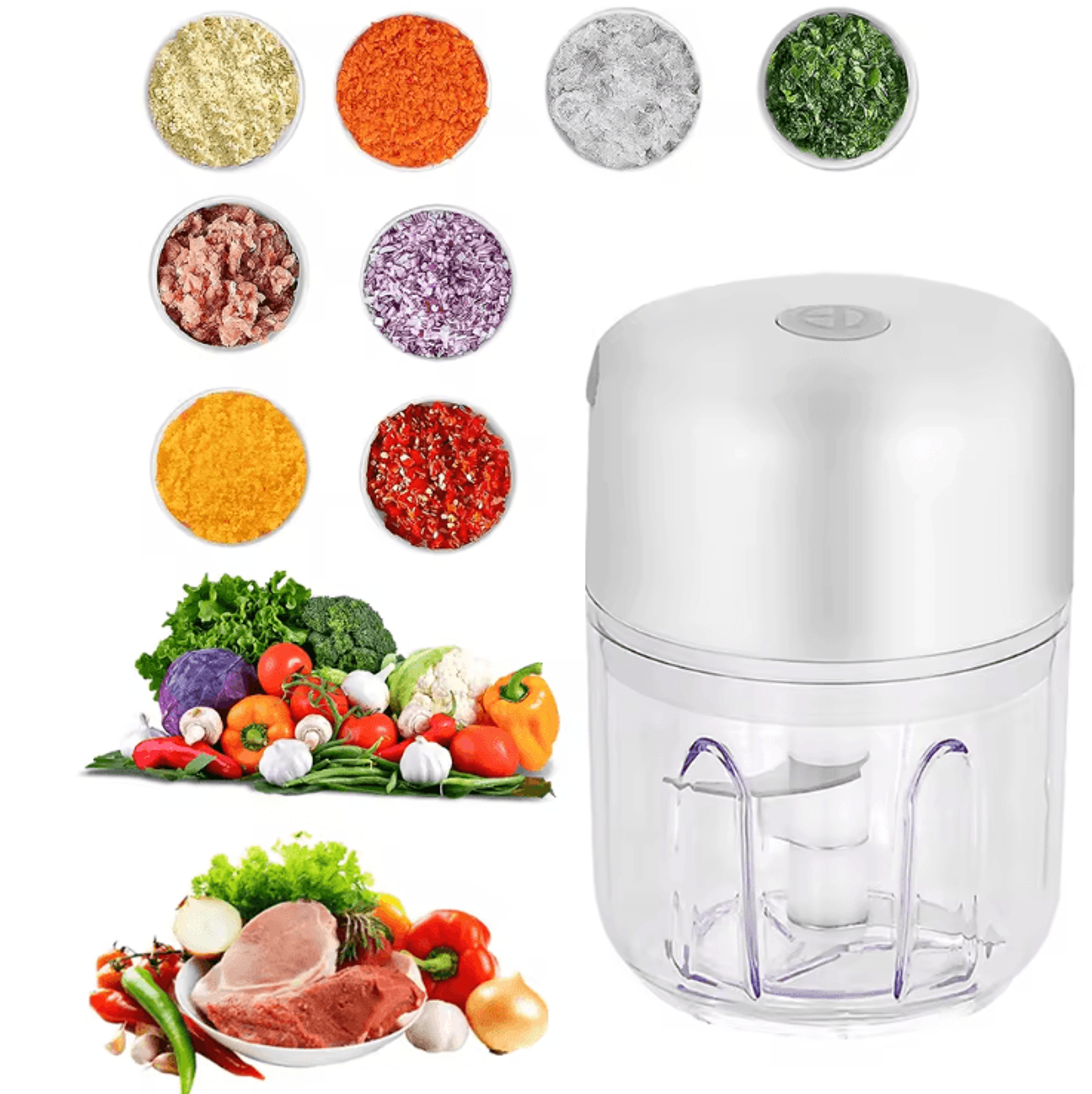 100ml250ml Portable Electric Garlic Chopper Wireless Mini Food Processor With Sharp Blade BatteryPo 0