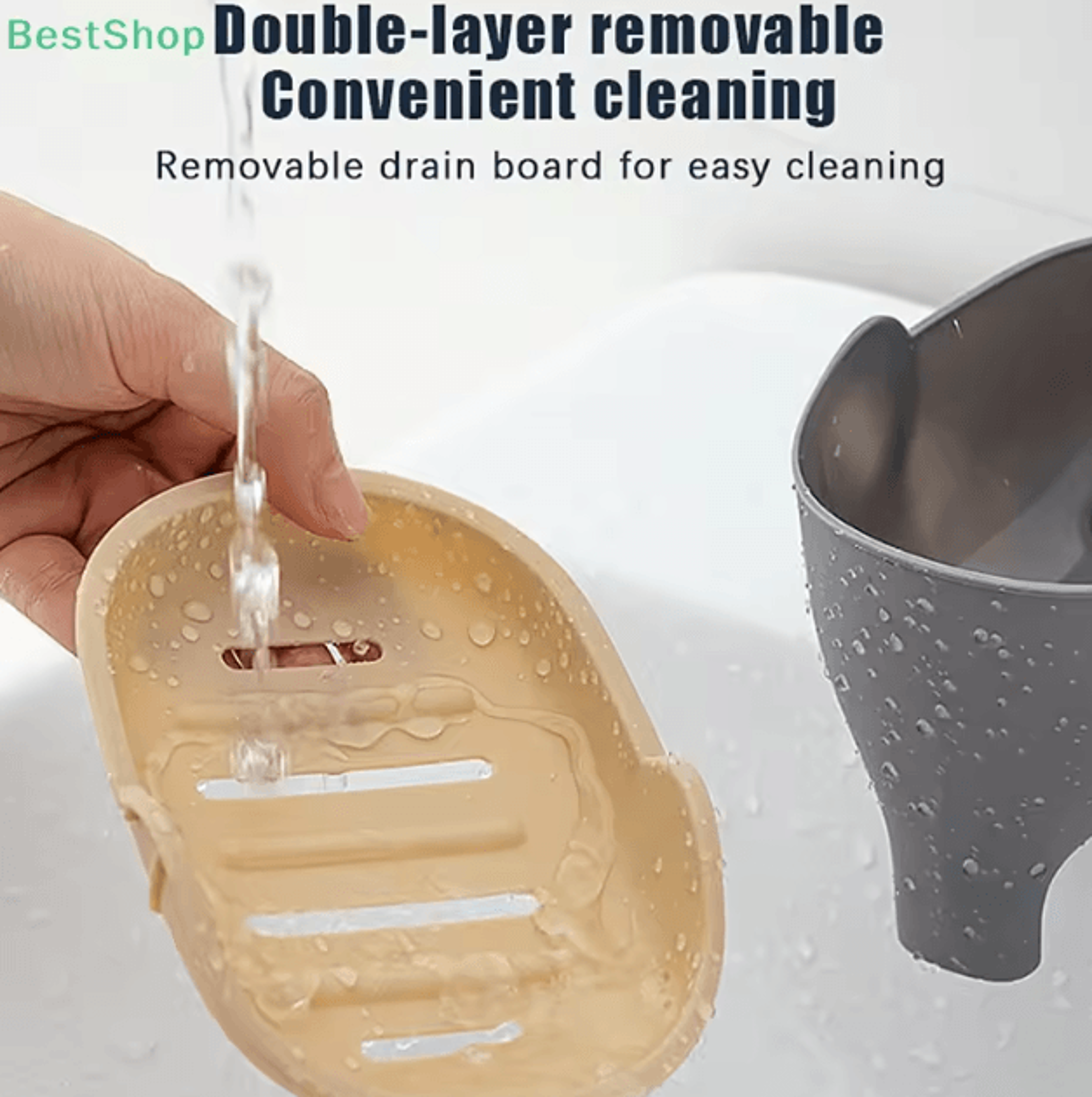 Elephant DoubleLayer Soap Box With Lid  Portable NonSlip Drain Soap Holder For Bathroom  Travel 1