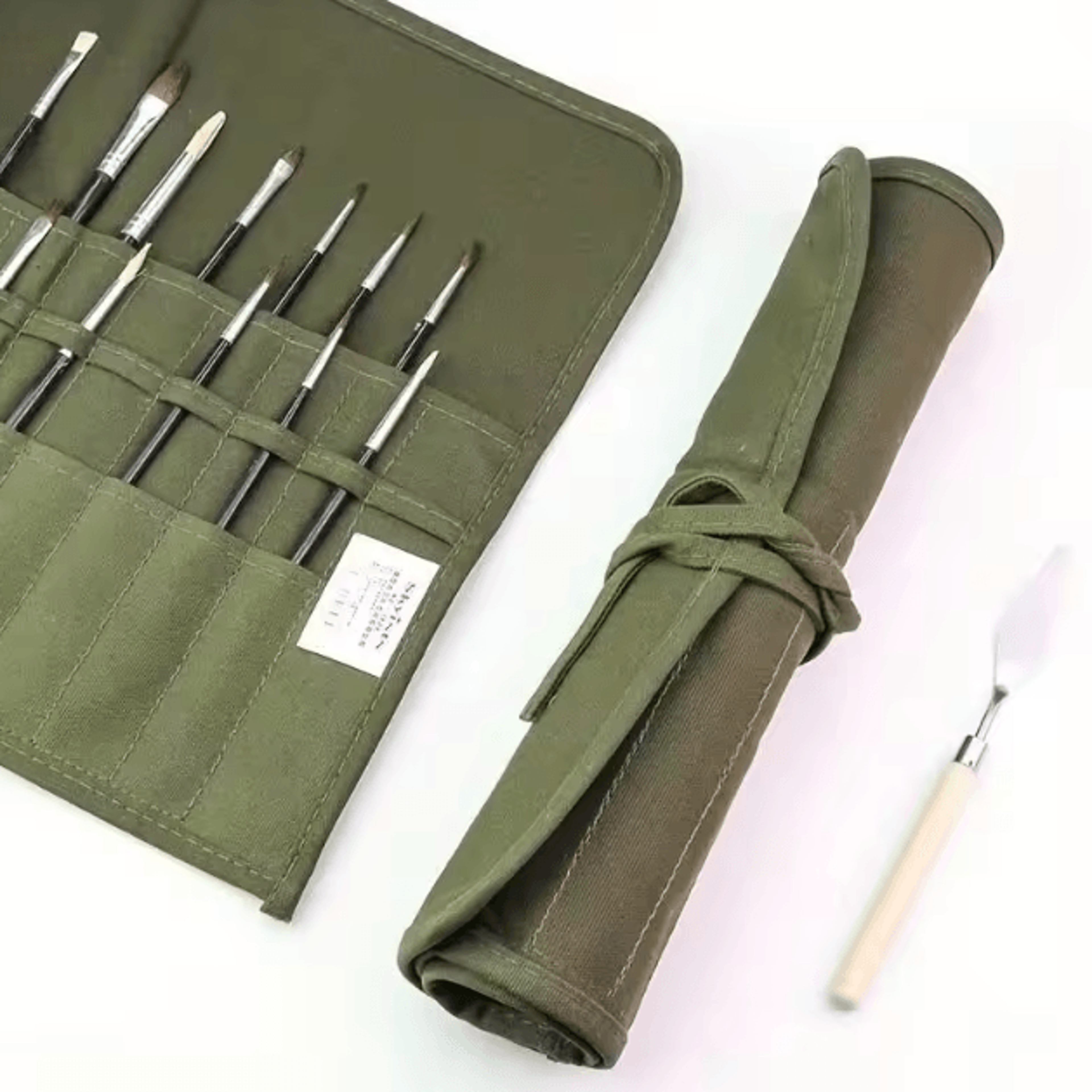 ArtRoll 22Slot Canvas Paint Brush Storage Bag Portable RollUp Organizer 1