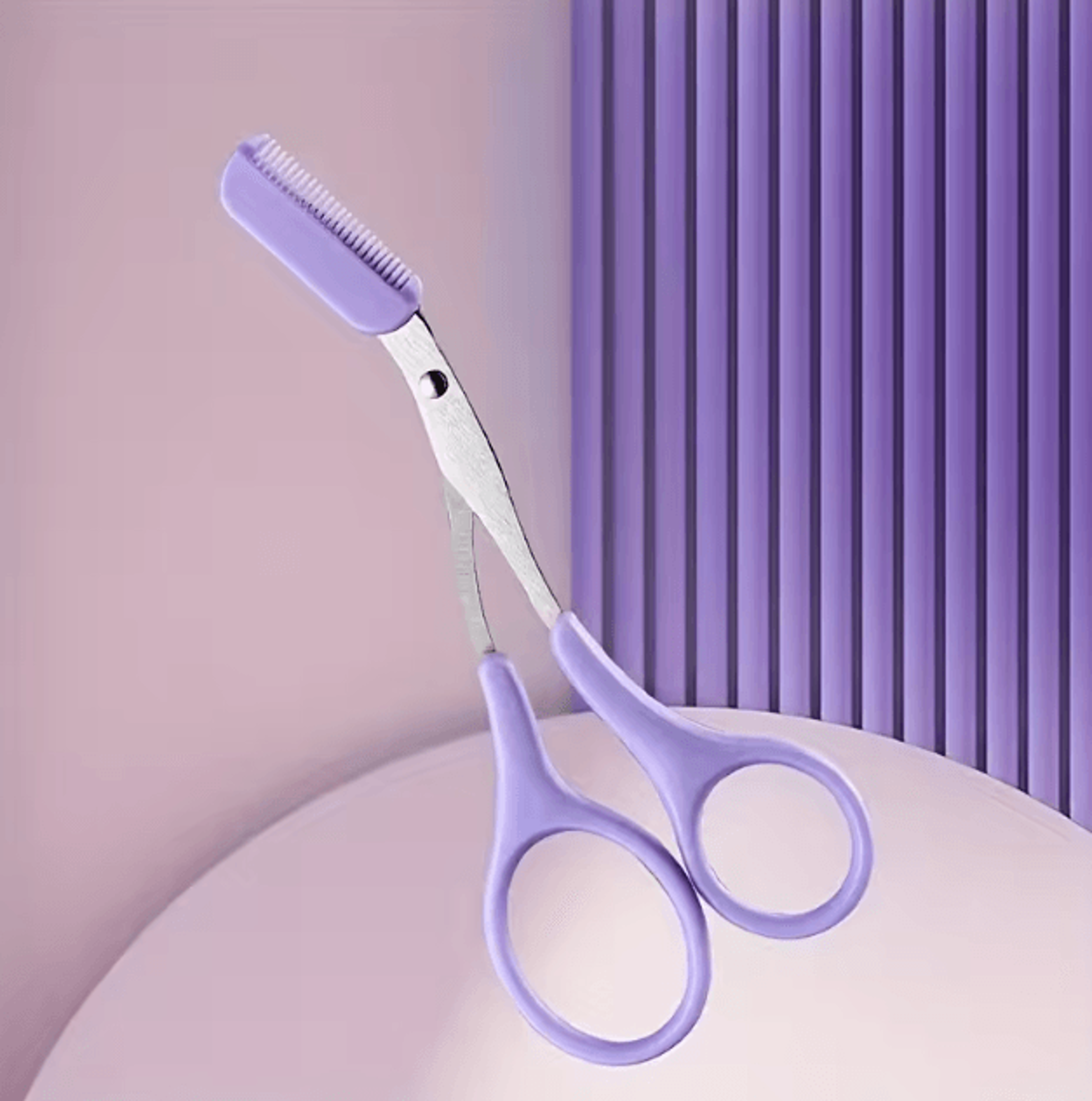 Stainless Steel Eyebrow Scissors With Comb  Precision Safe Trimming Tool For Perfect Brow Shaping 5