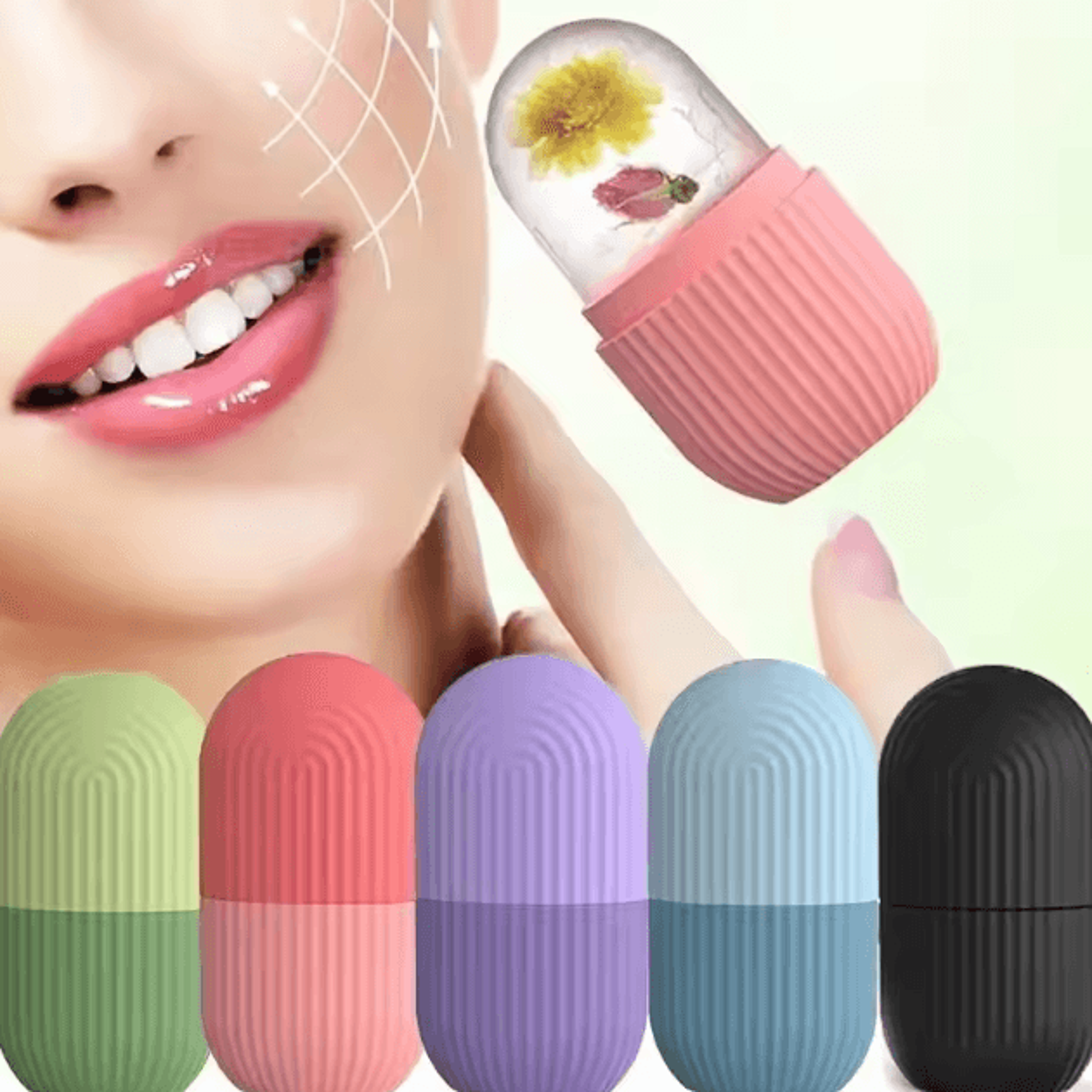 GlowLift Ice Face Roller  Silicone Facial Ice Massager 0