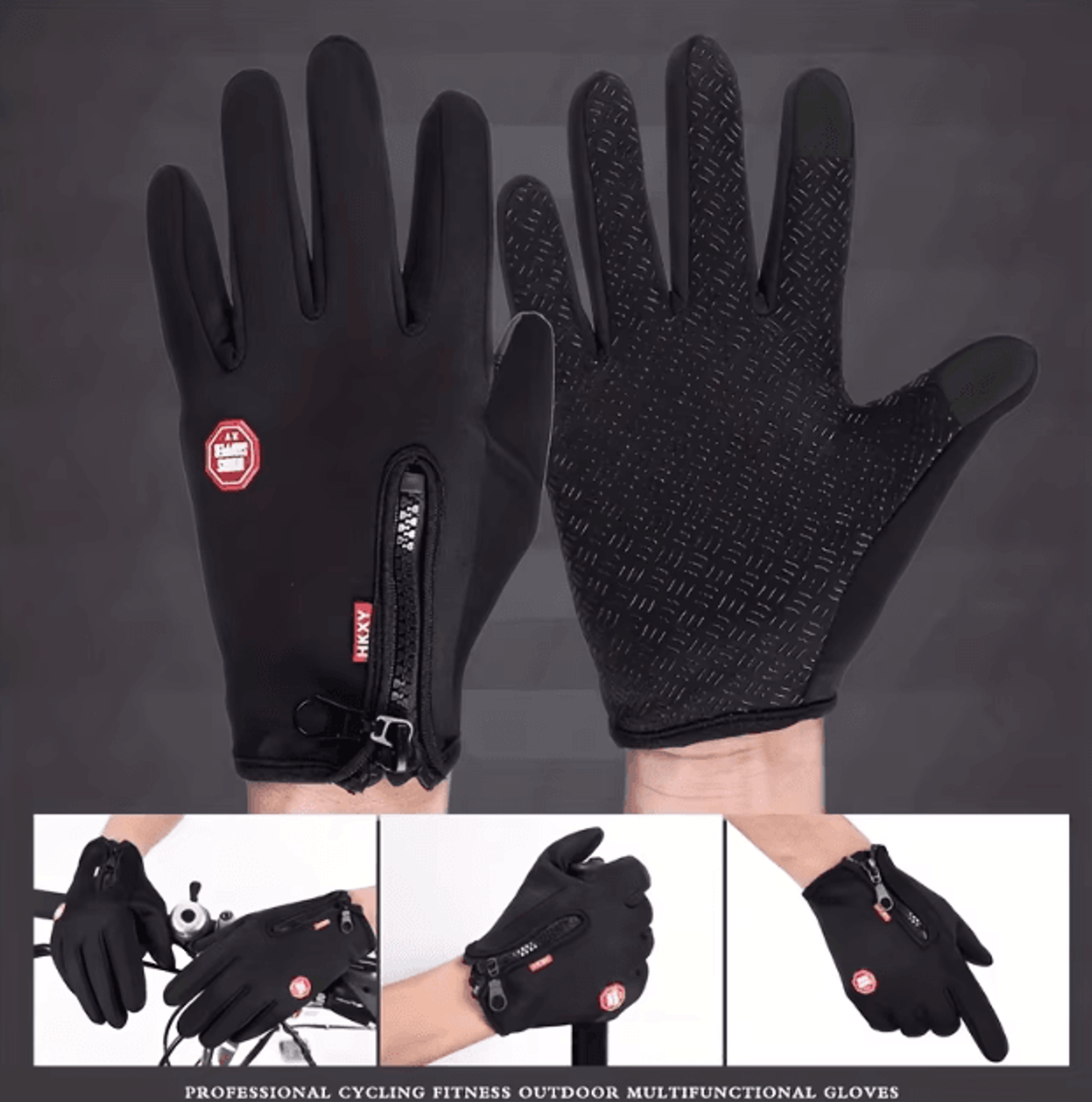 ThermaGrip Winter Touchscreen Gloves  Windproof  NonSlip Outdoor Performance 3