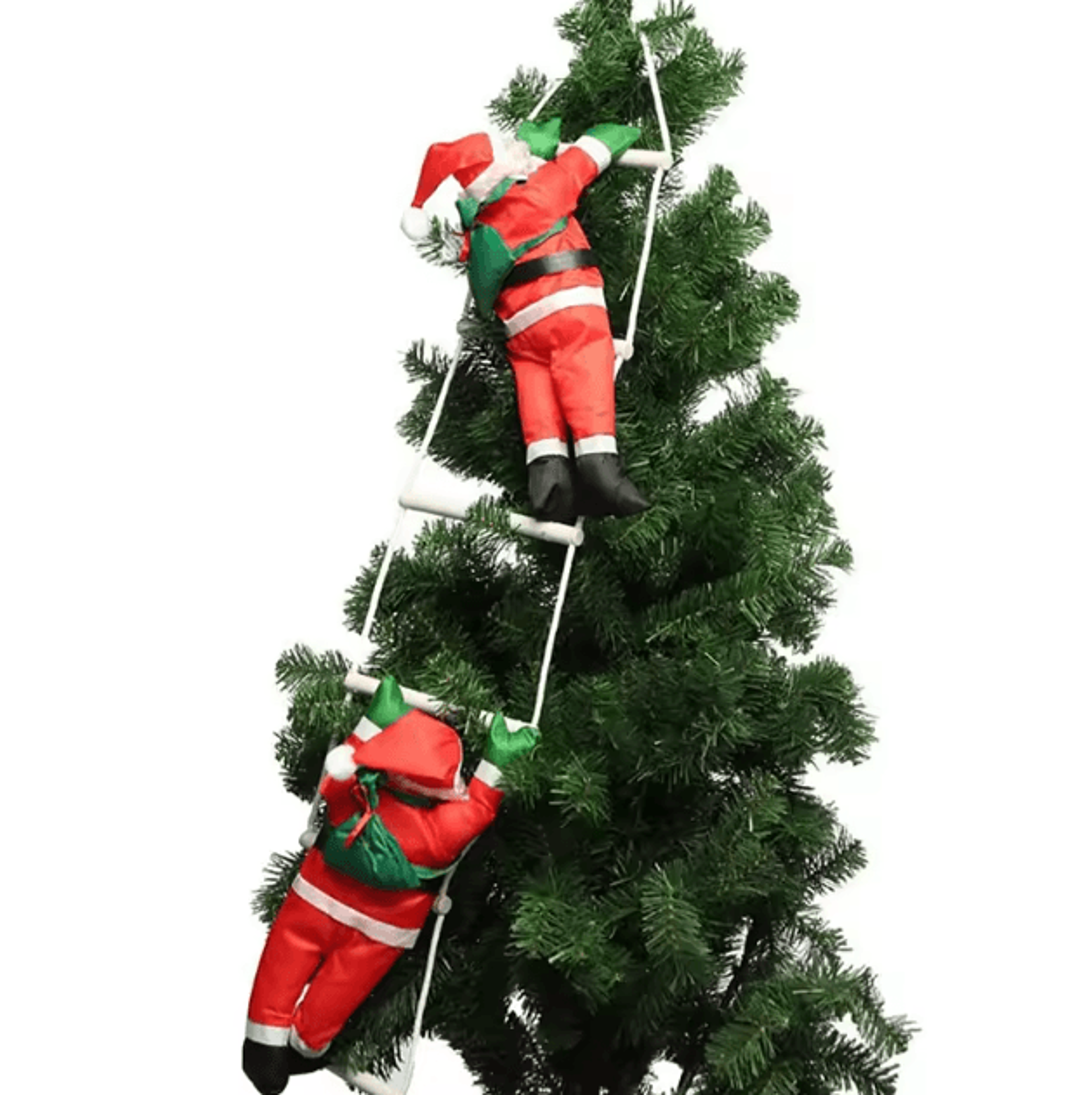 ClimbJoy Santa Ladder Decoration  Christmas Hanging Climbing Santa Doll 1