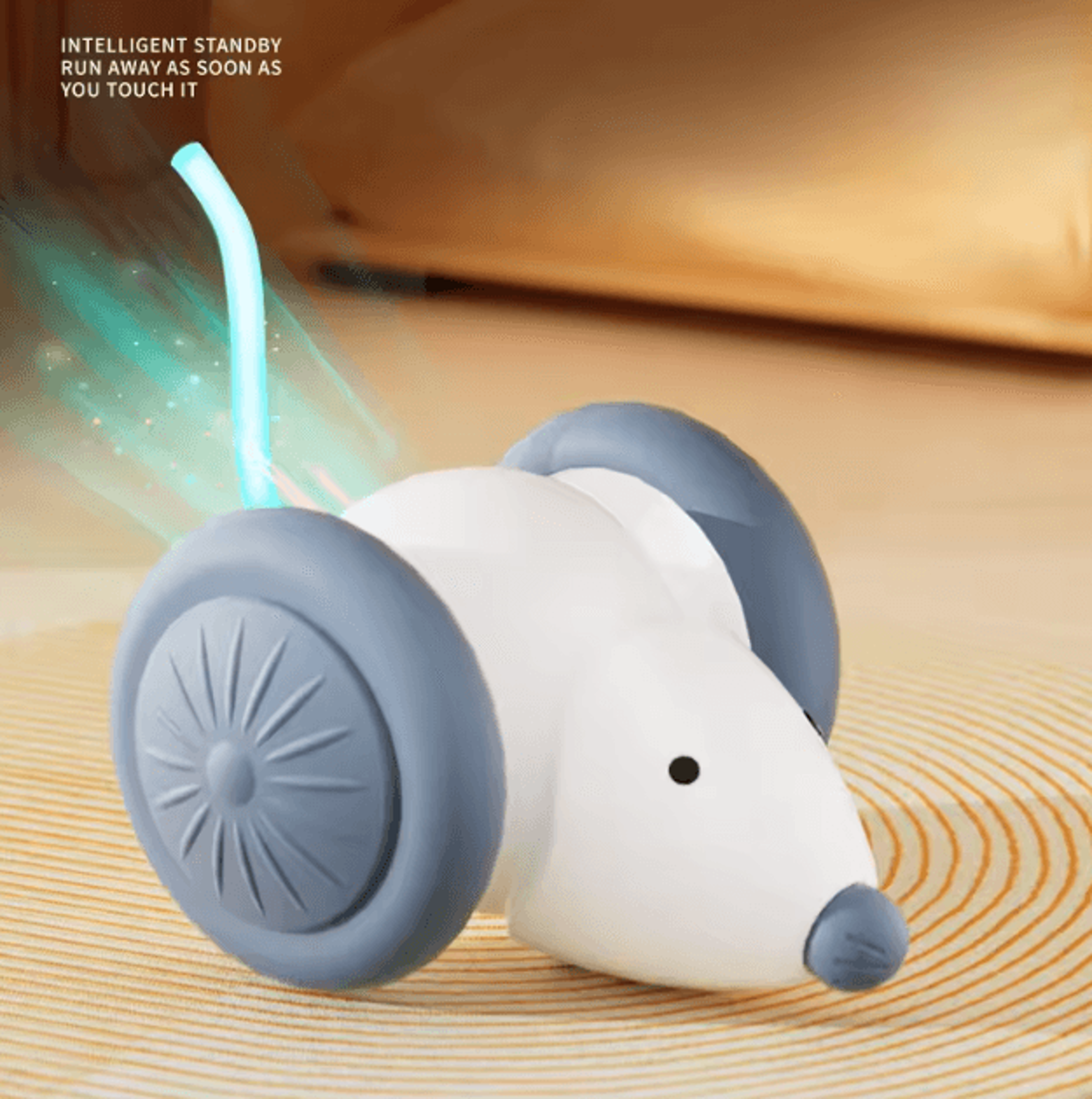 SmartChase Electric Mouse Cat Toy  Rechargeable Interactive Teaser Car 3