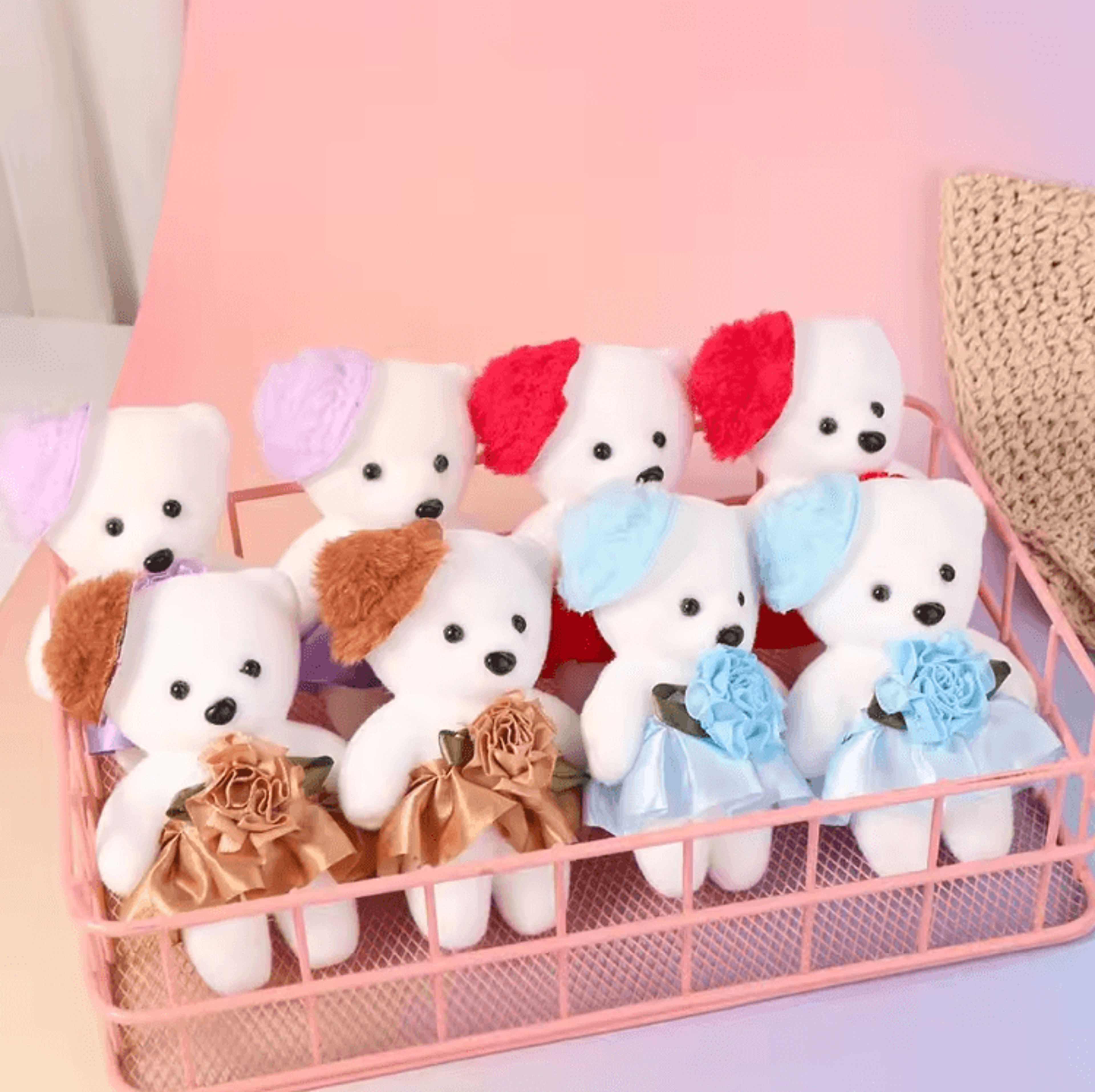 Mini Foam Bear Bouquet Set  Cute Plush Teddy Bears For DIY Flower Arrangements 10PCS 0
