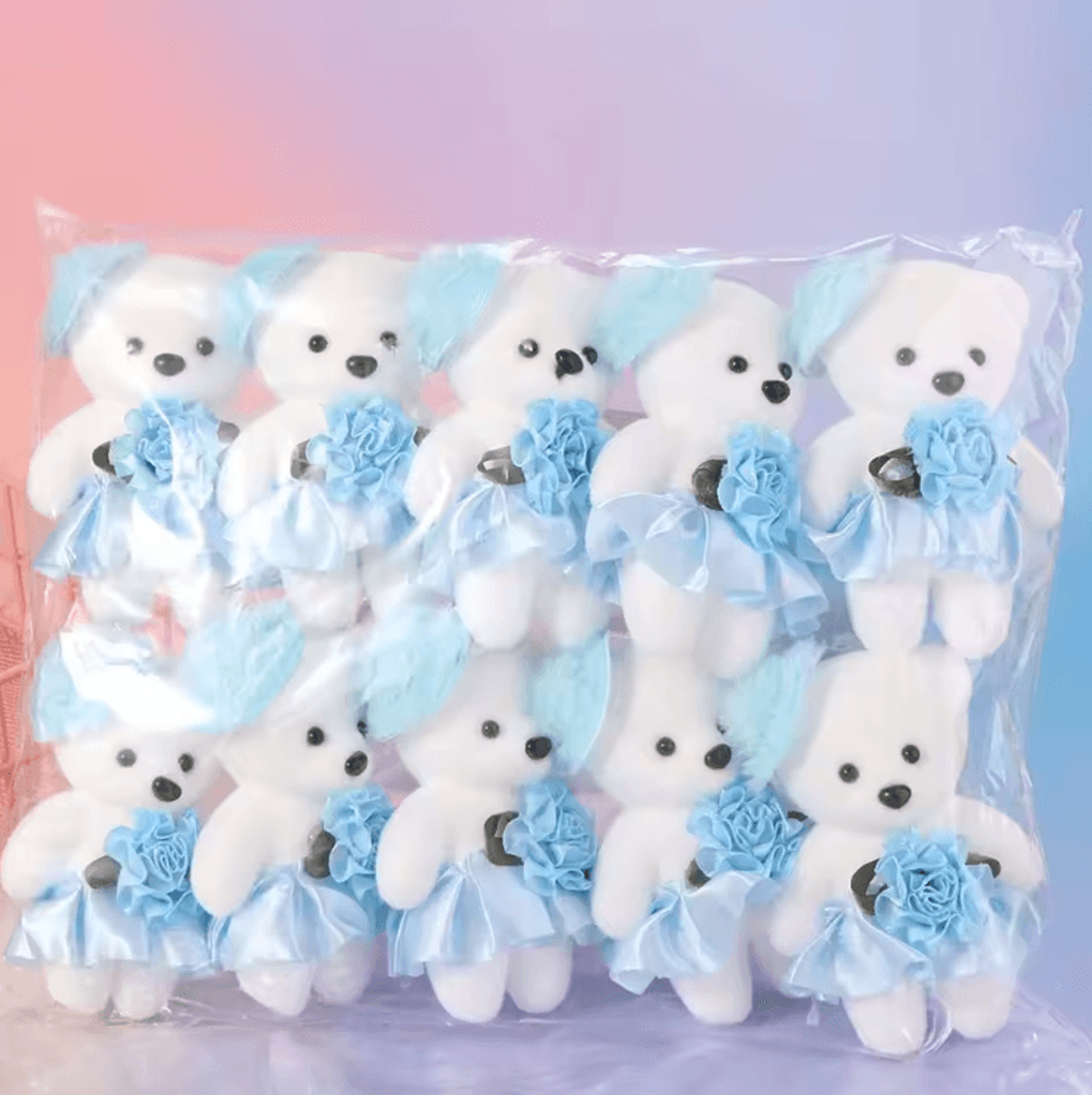 Mini Foam Bear Bouquet Set  Cute Plush Teddy Bears For DIY Flower Arrangements 10PCS 4