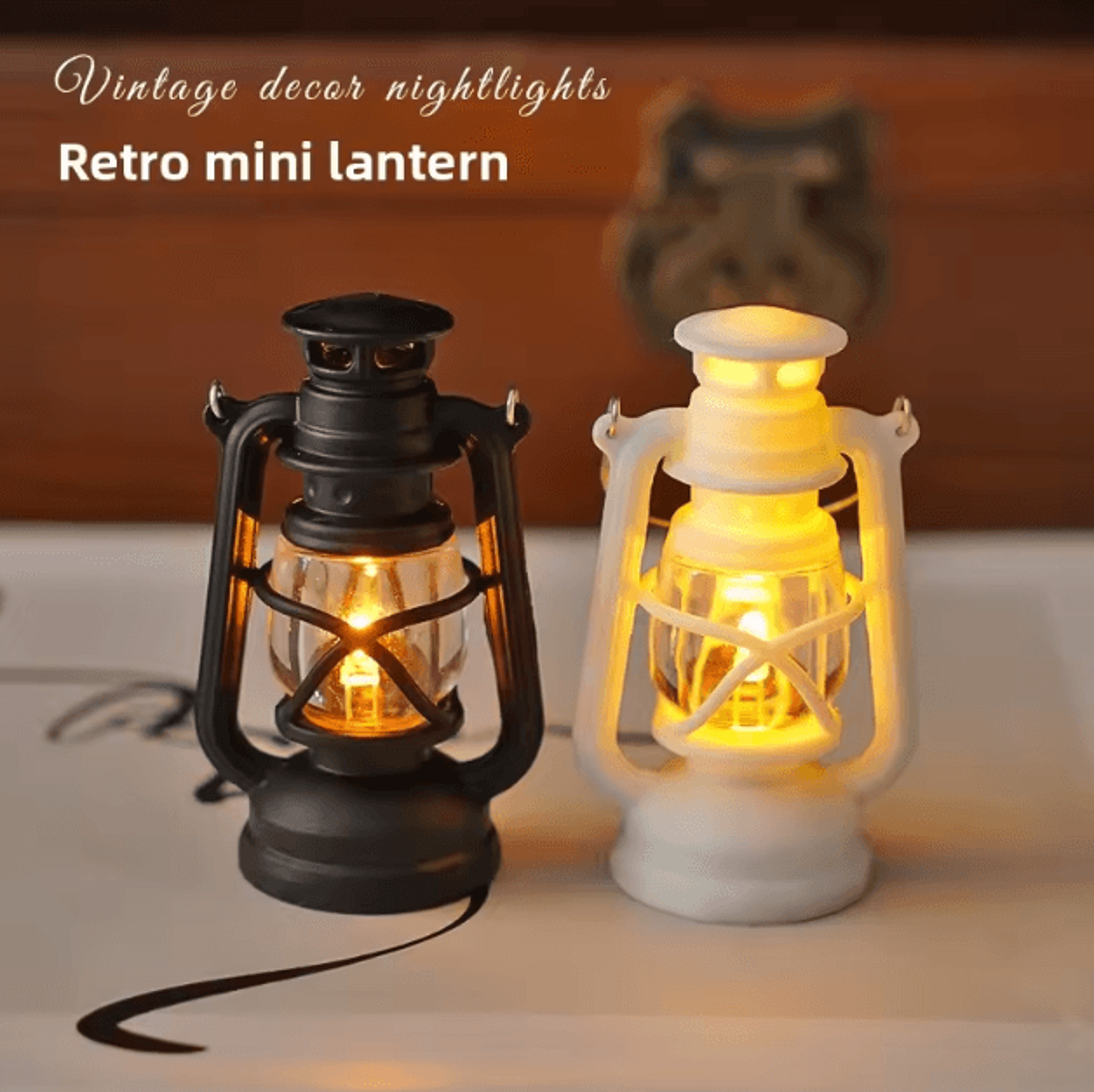 Mini LED Pony Lantern  Retro Dollhouse Light  Miniature Oil Lamp Decor 0