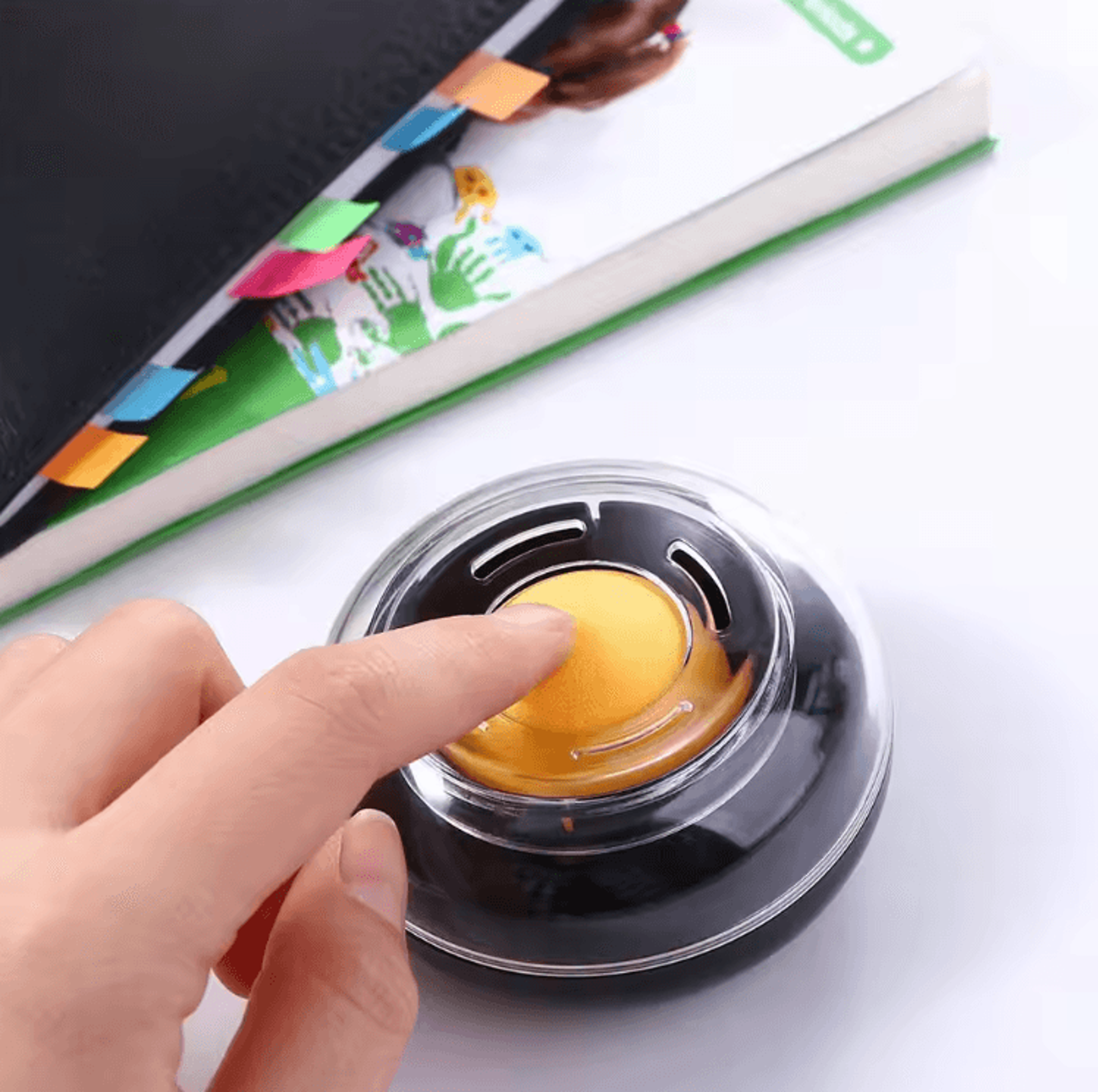 Round Finger Wet Sponge  Cash Counting Moistener Tool With Case 0