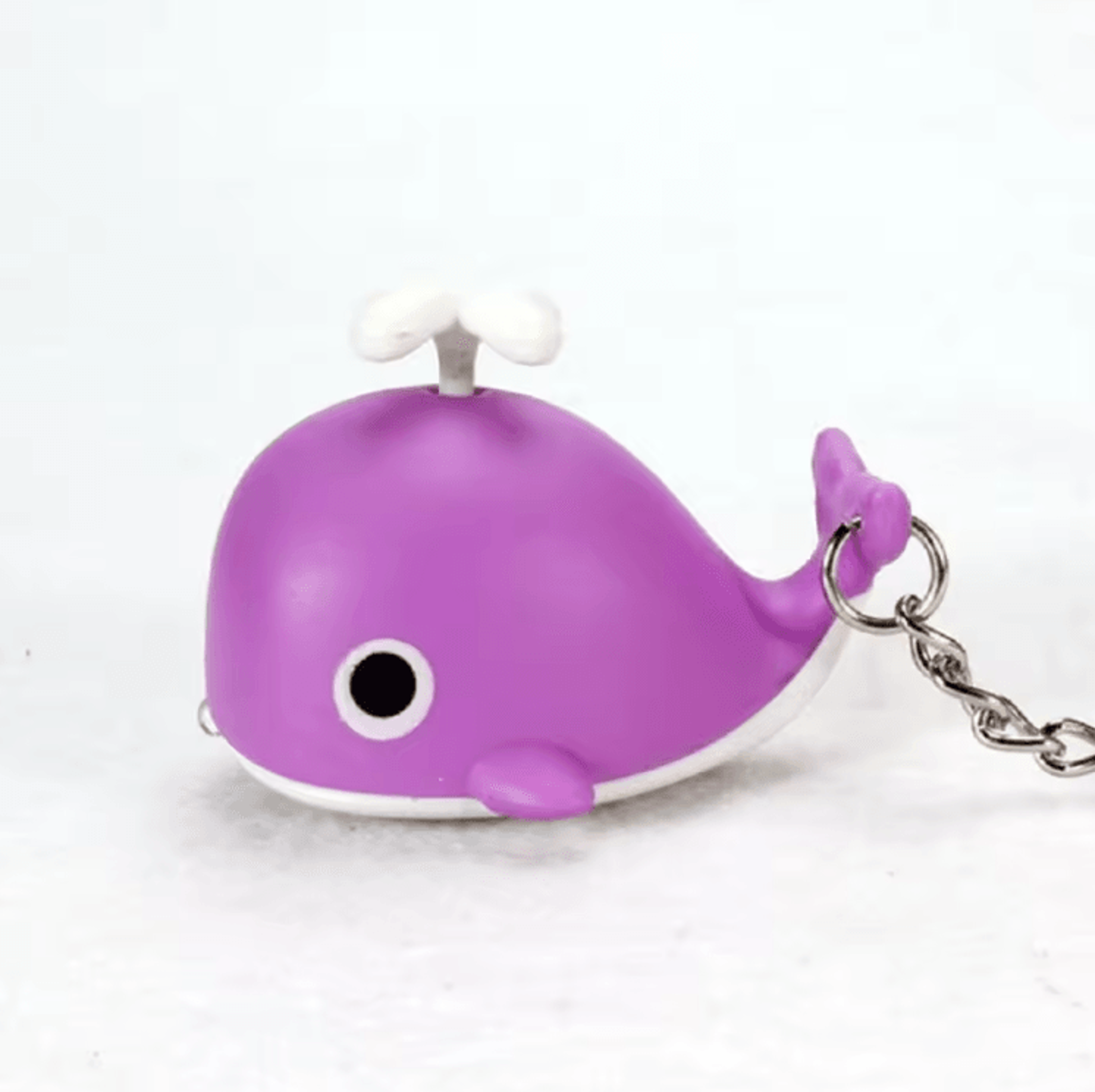 Cute Whale Sound  Light Keychain  LED Cartoon Animal Mini Gift 3