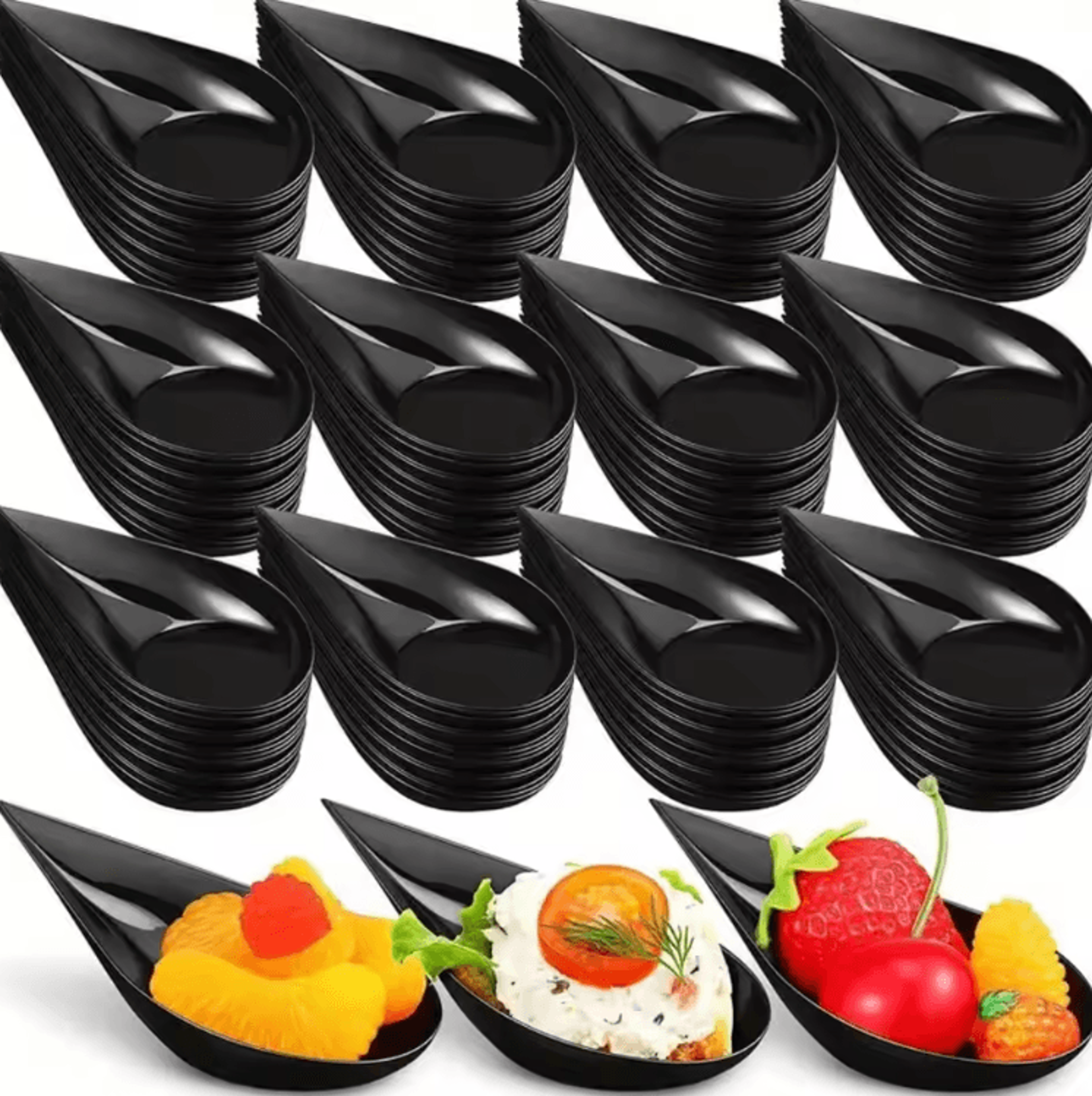10PCS Reusable Mini Appetizer Plates  Unbreakable Plastic Tasting Cups For Desserts  Sauces 0