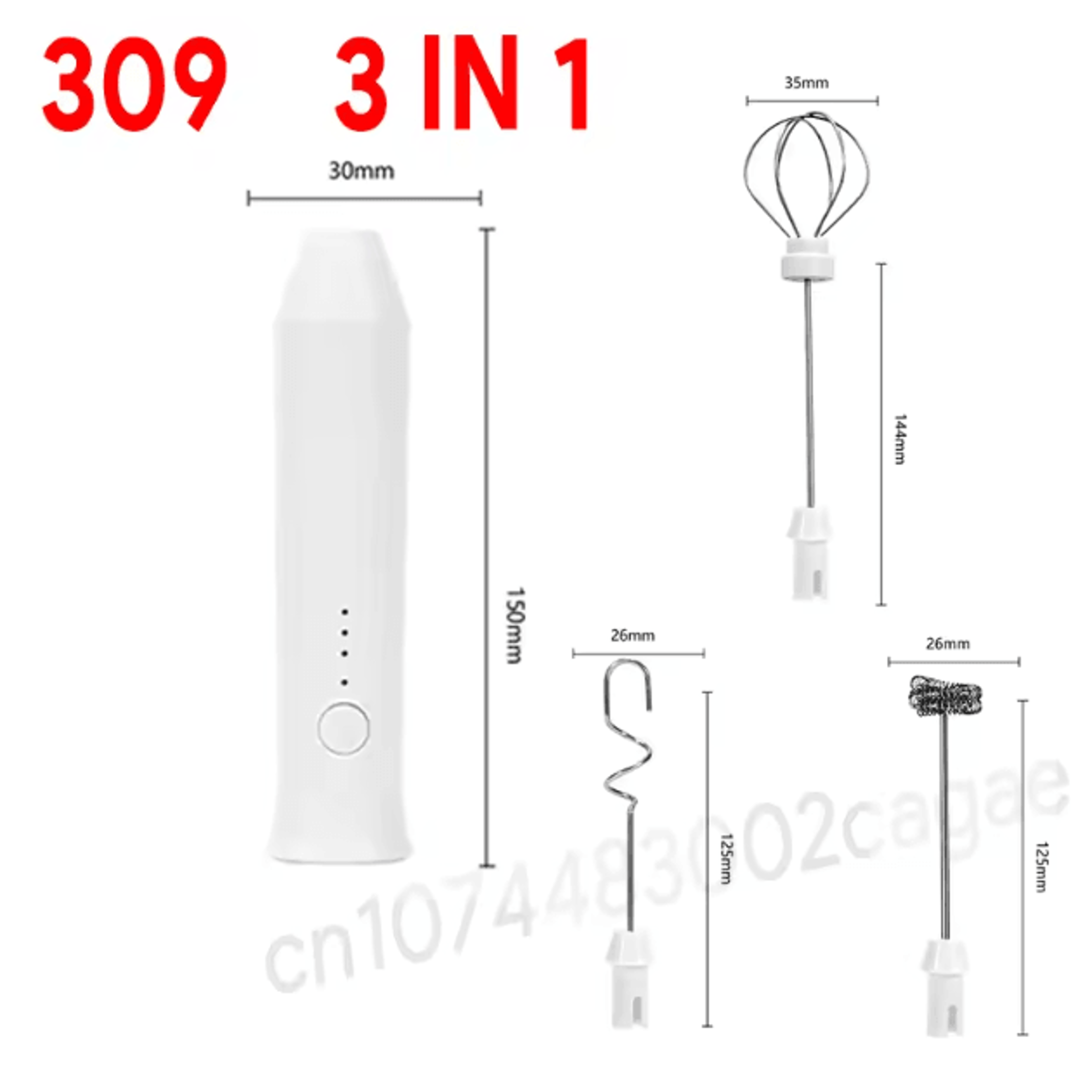 Wireless Electric Milk Frother  Handheld Coffee Whisk  Foam Maker 2
