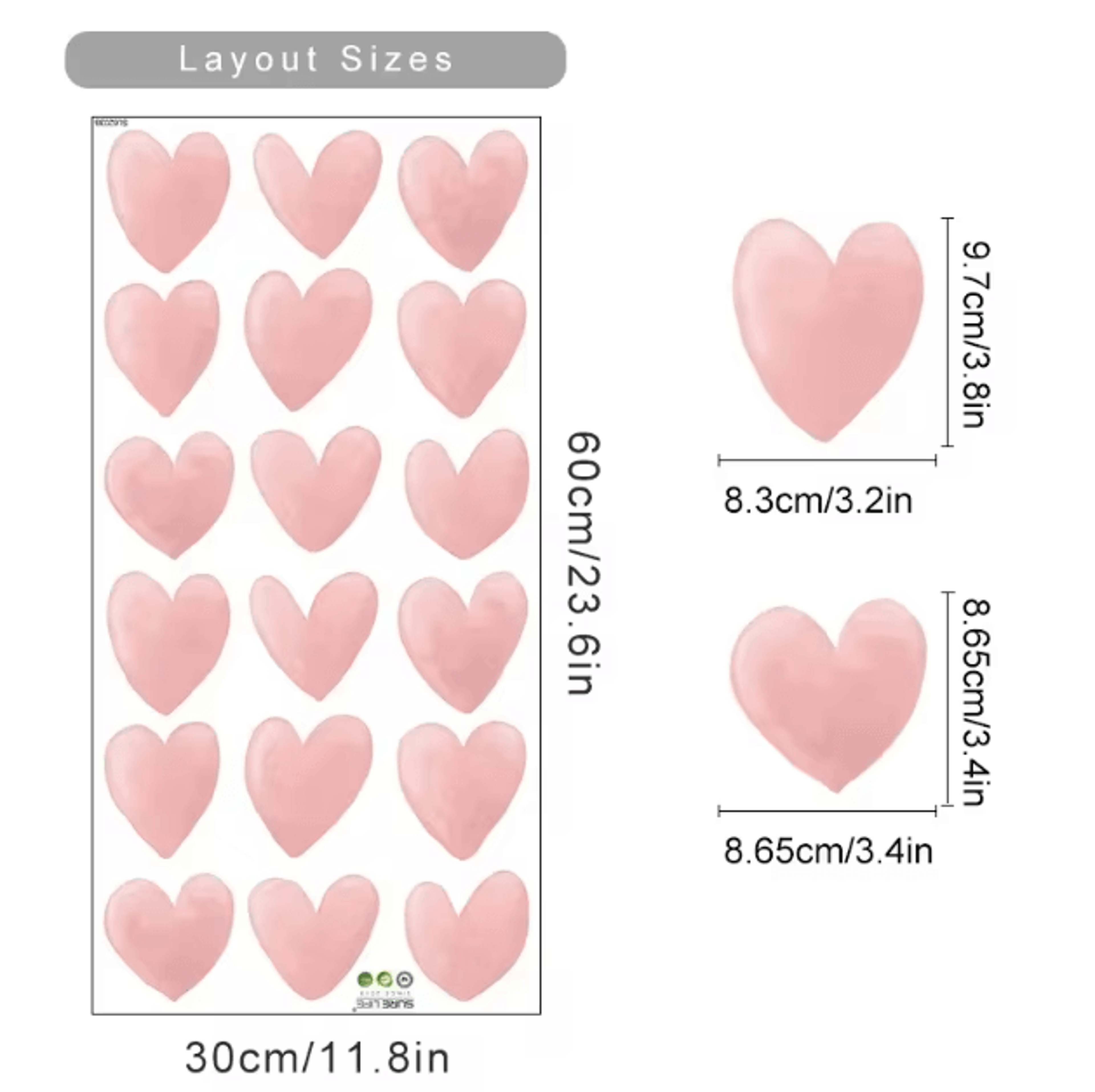 Pink Cartoon Bear Wall Stickers  Cute Nursery Wall Decals For Kids Room  Baby Decor 3