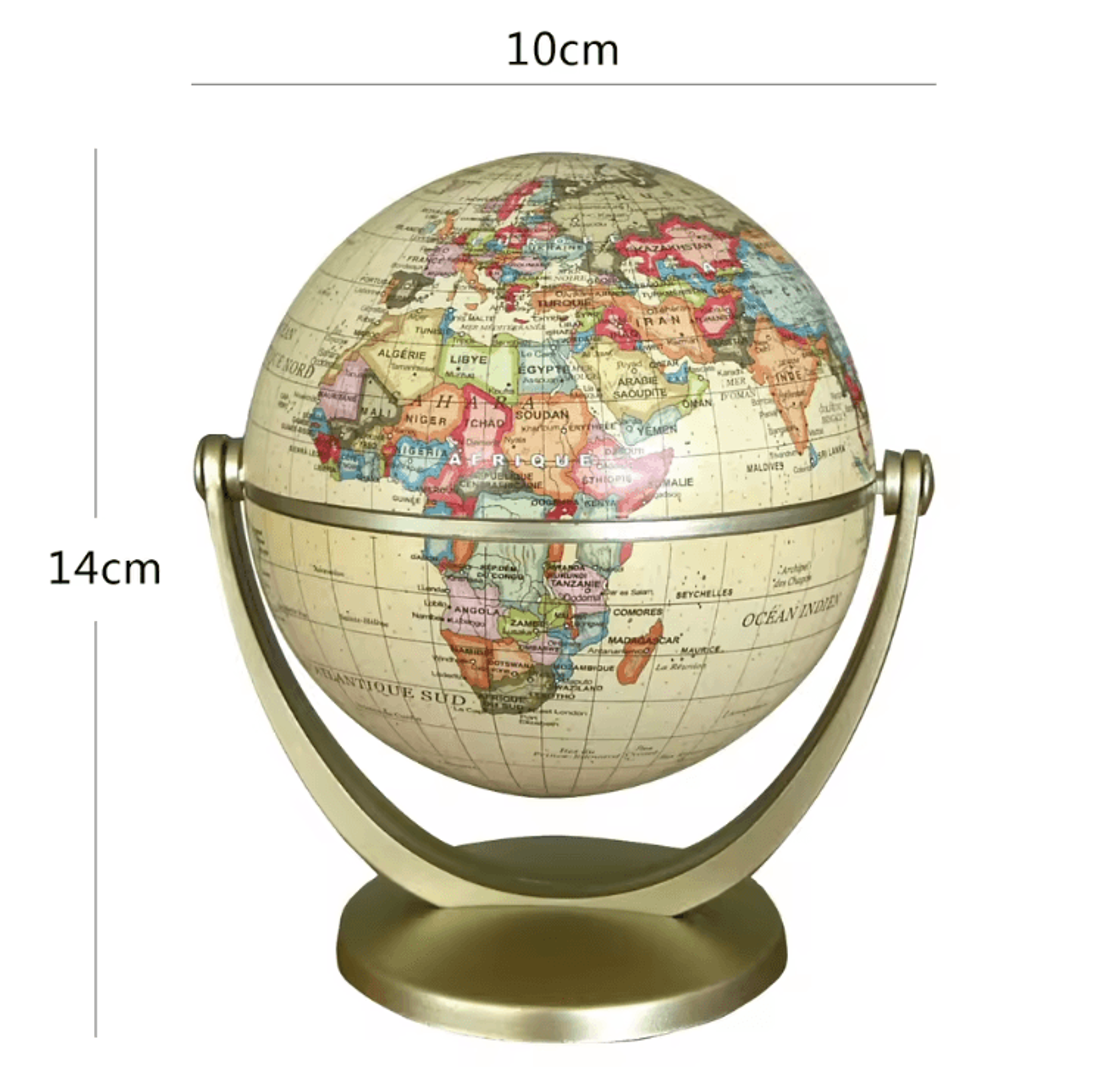 Retro World Globe Desk Decor  Educational Rotating World Map Globe For Kids  Home 1