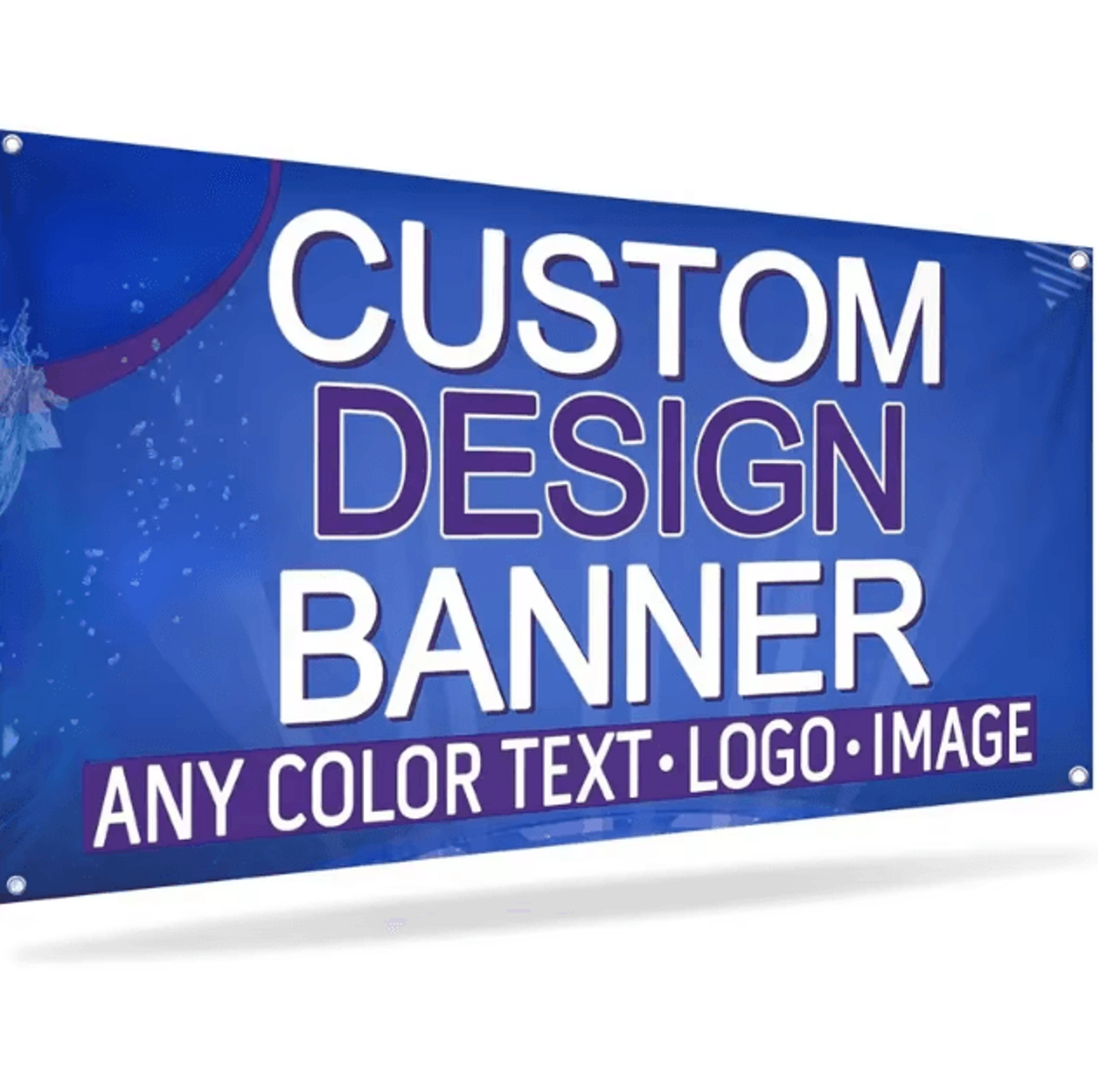 Custom Polyester Banner With Grommets  Durable Indoor  Outdoor Personalized Sign 0