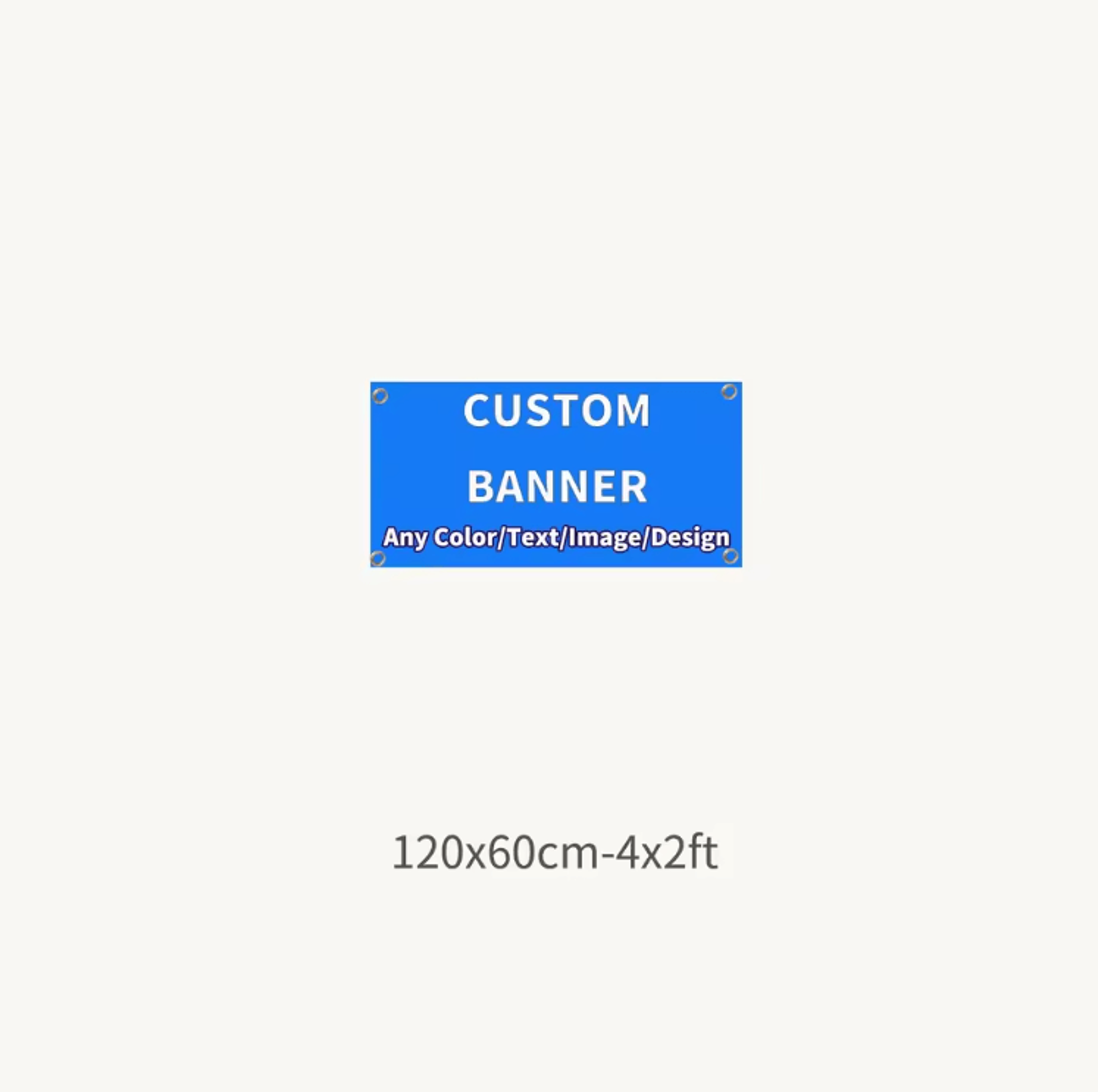 Custom Polyester Banner With Grommets  Durable Indoor  Outdoor Personalized Sign 2