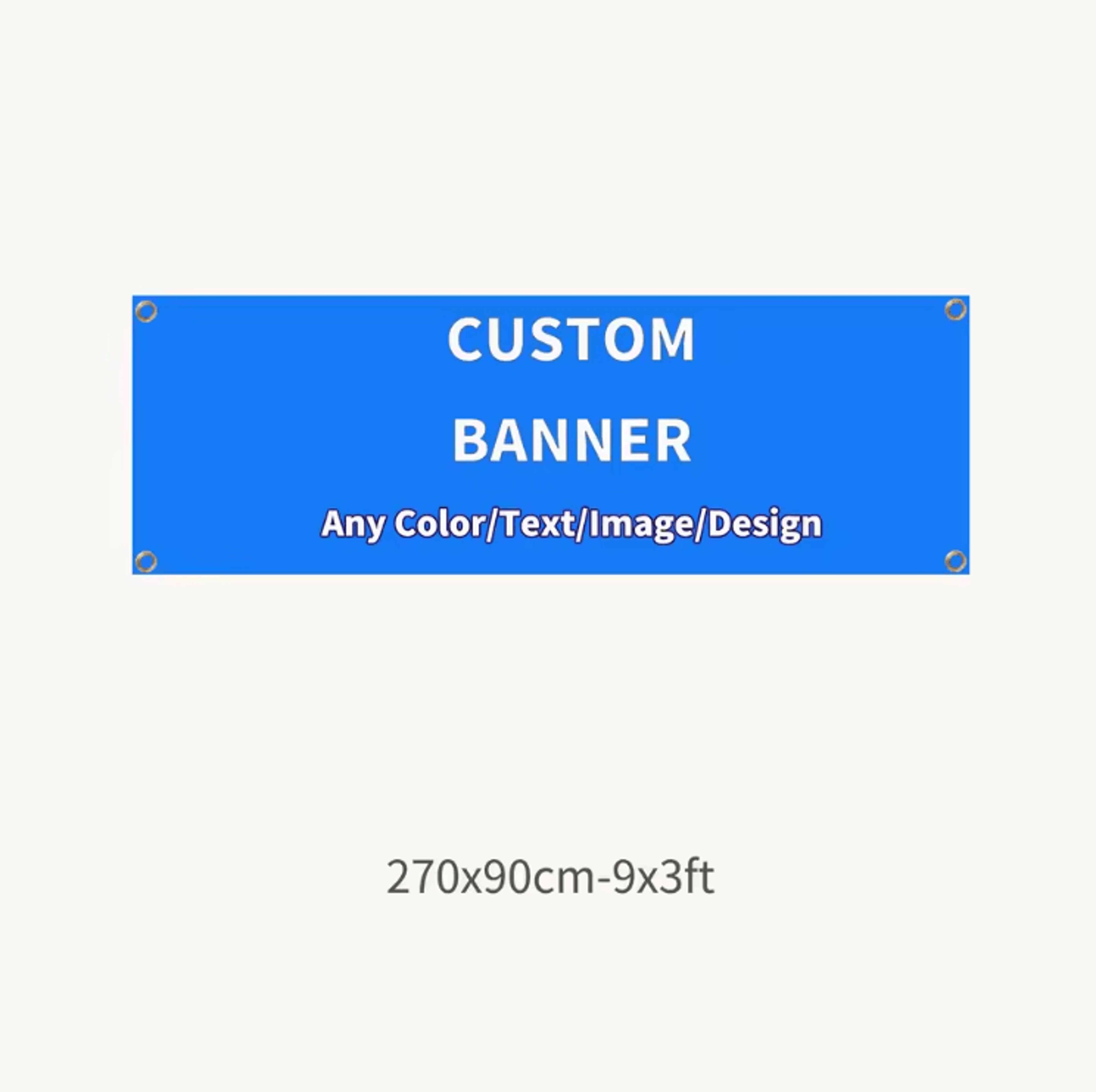 Custom Polyester Banner With Grommets  Durable Indoor  Outdoor Personalized Sign 6