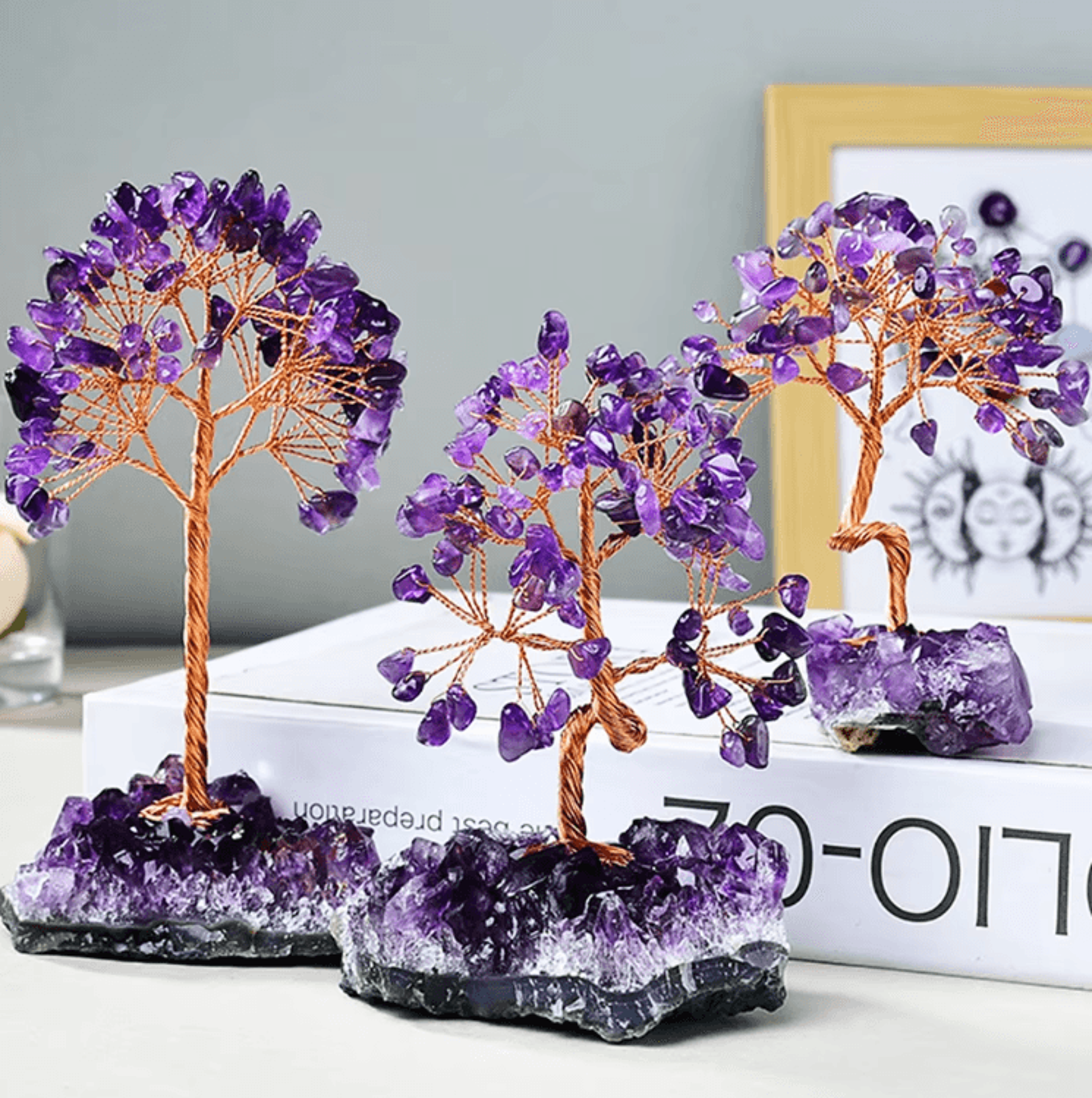 Amethyst Crystal Tree Healing Decor For Calm Energy  Elegant Spaces 0