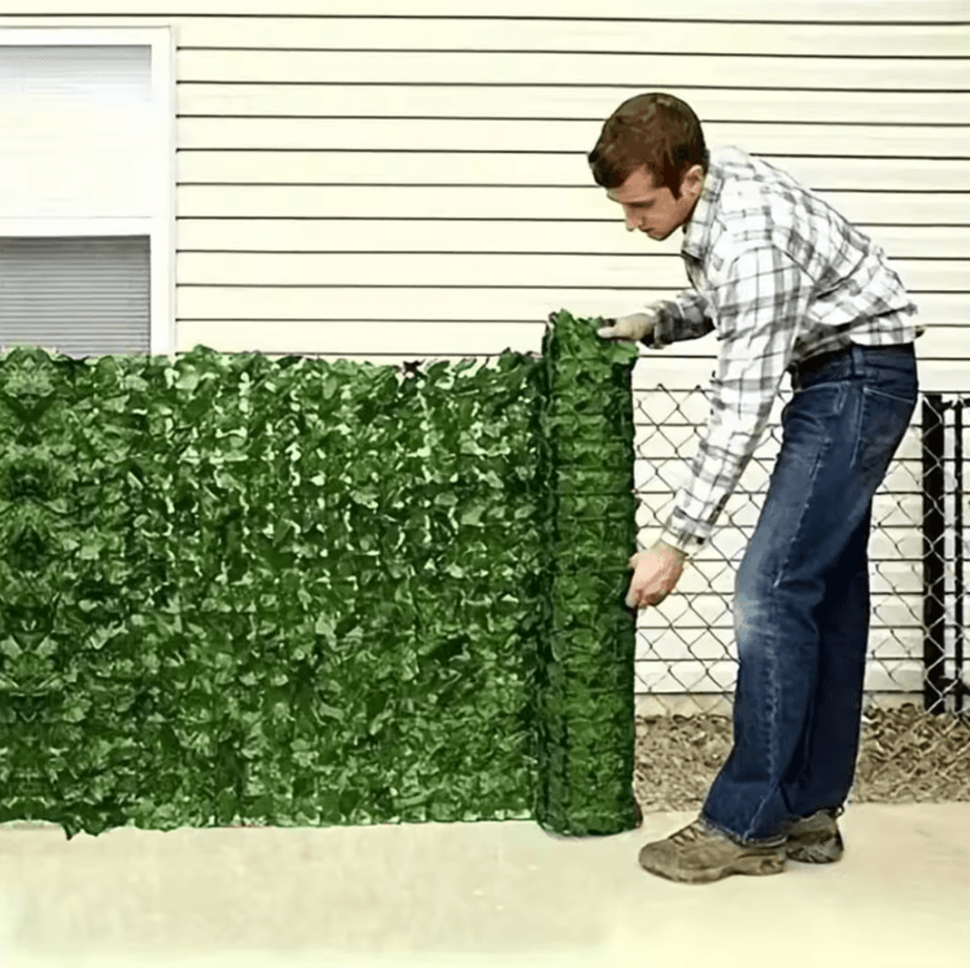 Artificial Ivy Privacy Fence Wall Screen  UVResistant Greenery Decor For Indoor  Outdoor Spaces 1