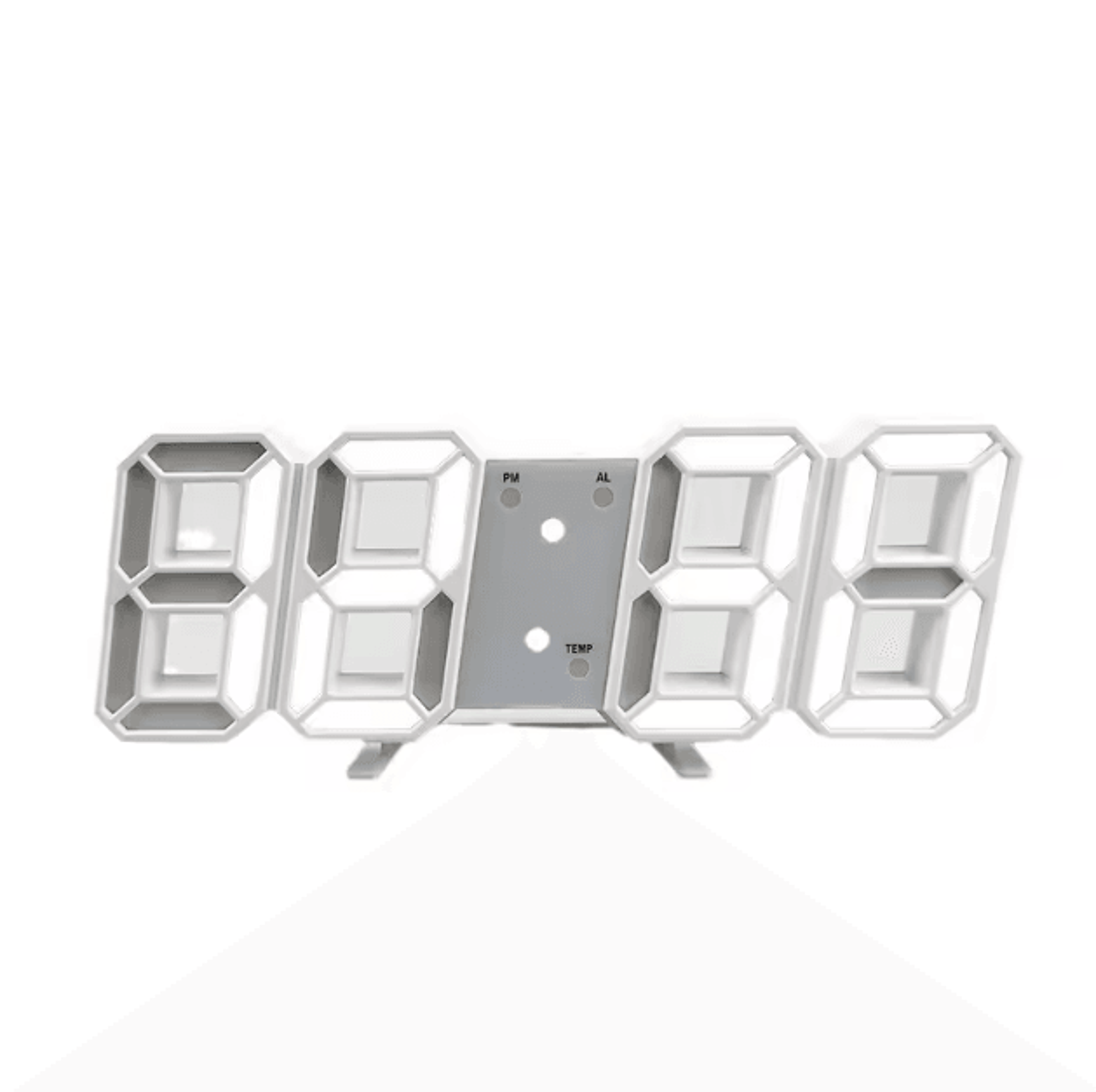 3D LED Voice Activated Digital Clock  Silent Luminous Desk Alarm For Modern Spaces 3