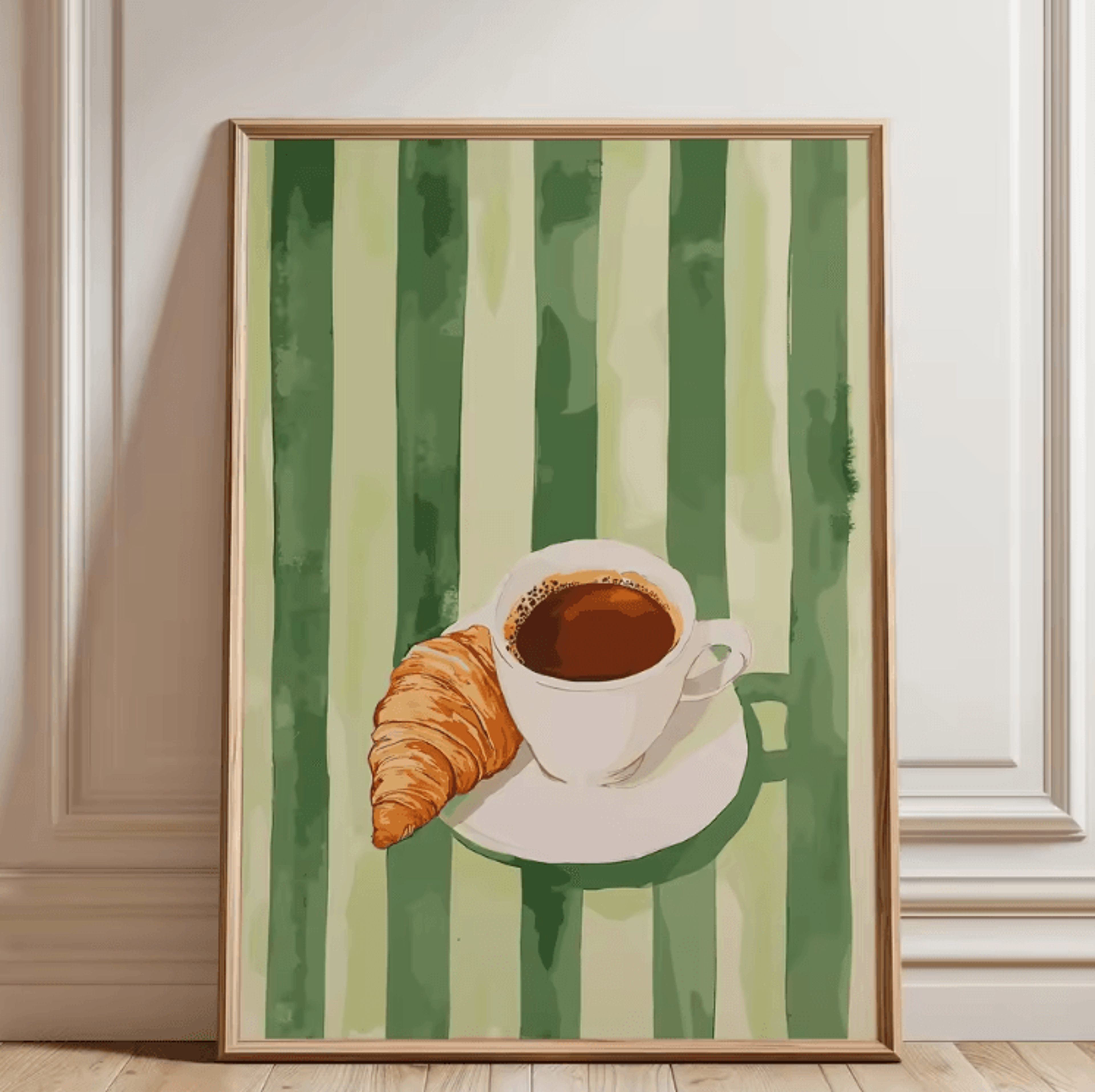 Retro Coffee Canvas Poster  Minimalist Beige Kitchen  Cafe Wall Art 3