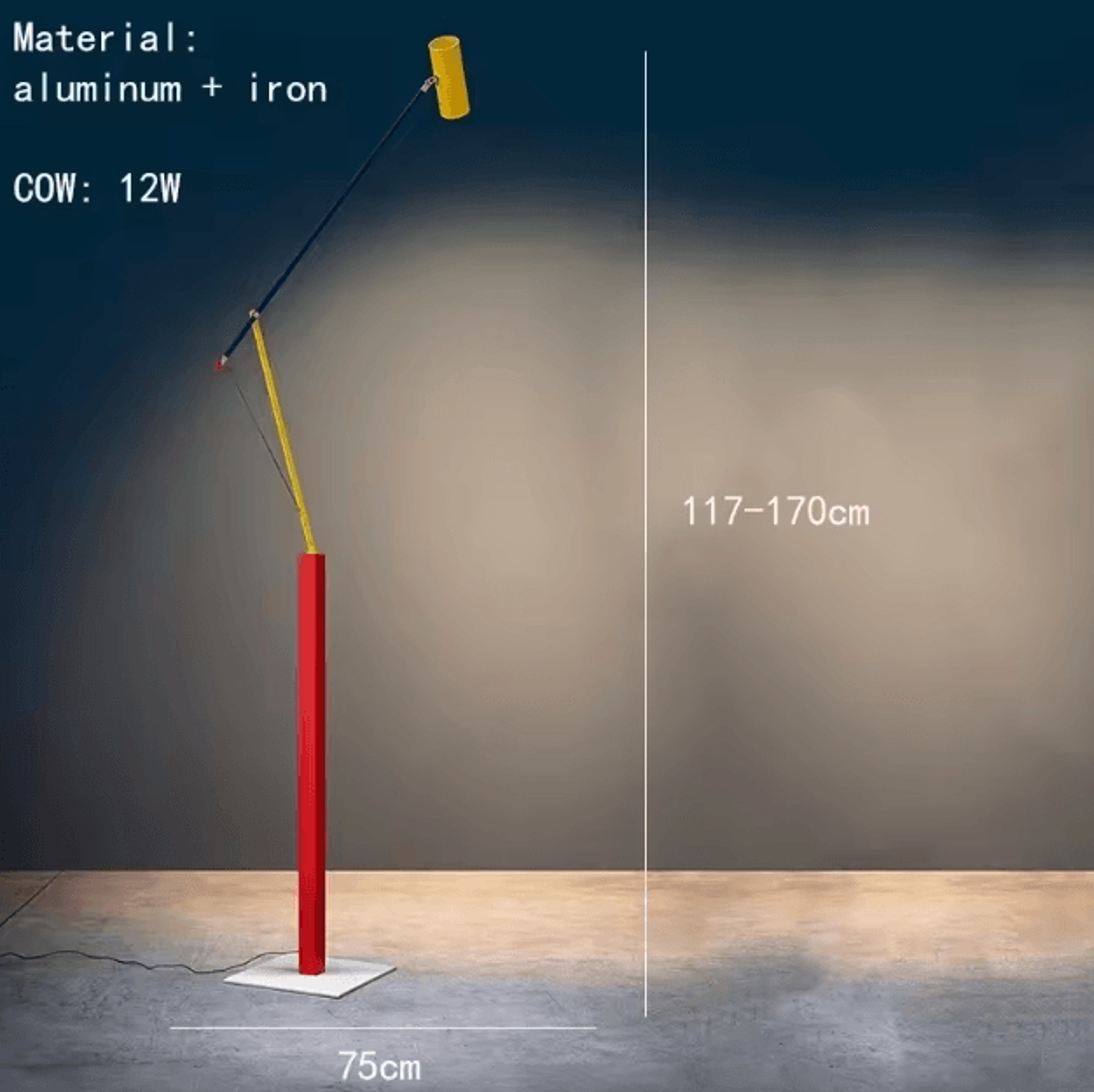 Adjustable Nordic Floor Lamp Colorful Modern Reading Floor Lamp For Living Room  Bedroom 4