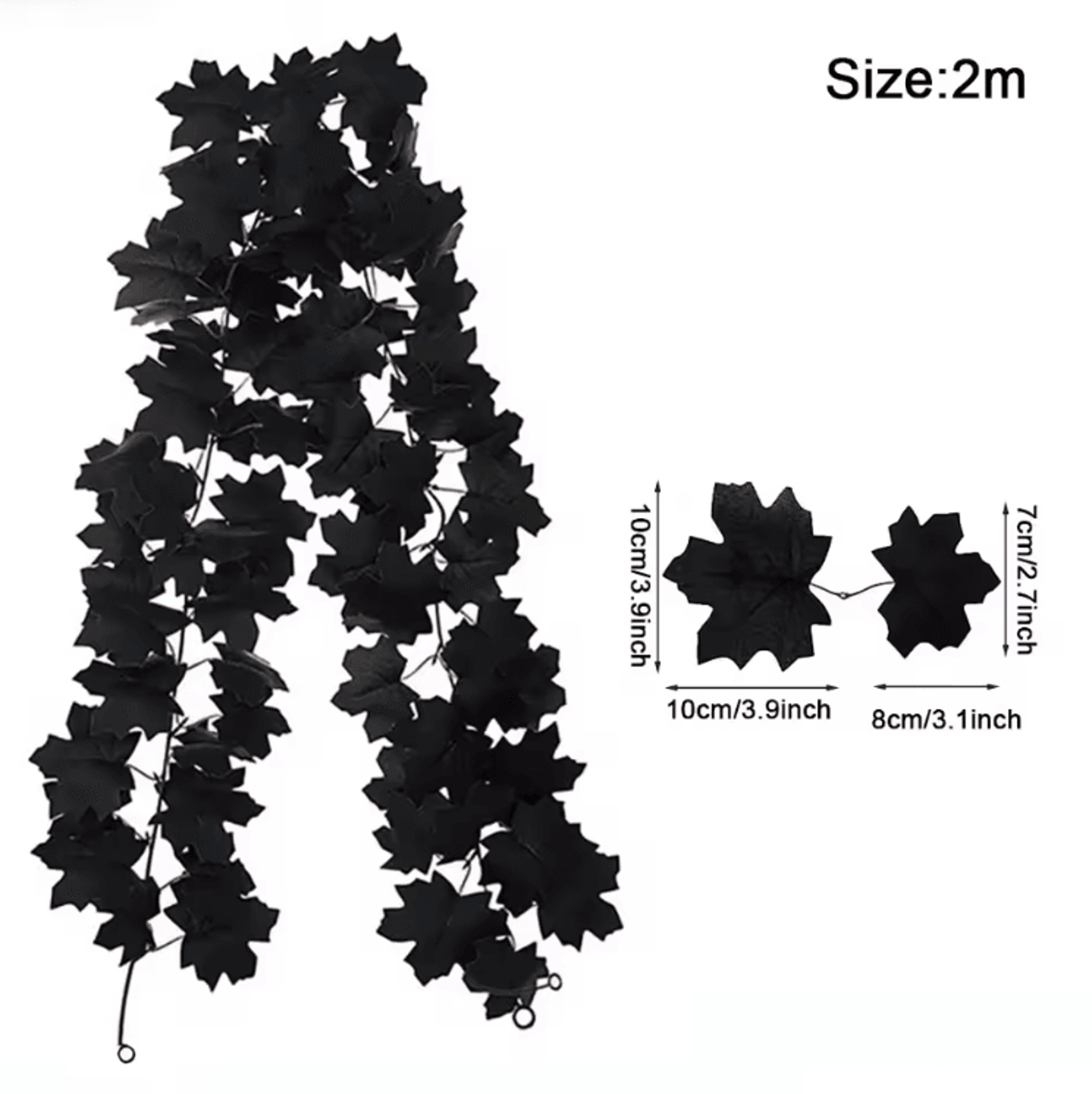 Artificial Maple Leaf Garland  Autumn Fall Vine Decor For Home Thanksgiving  Halloween 5