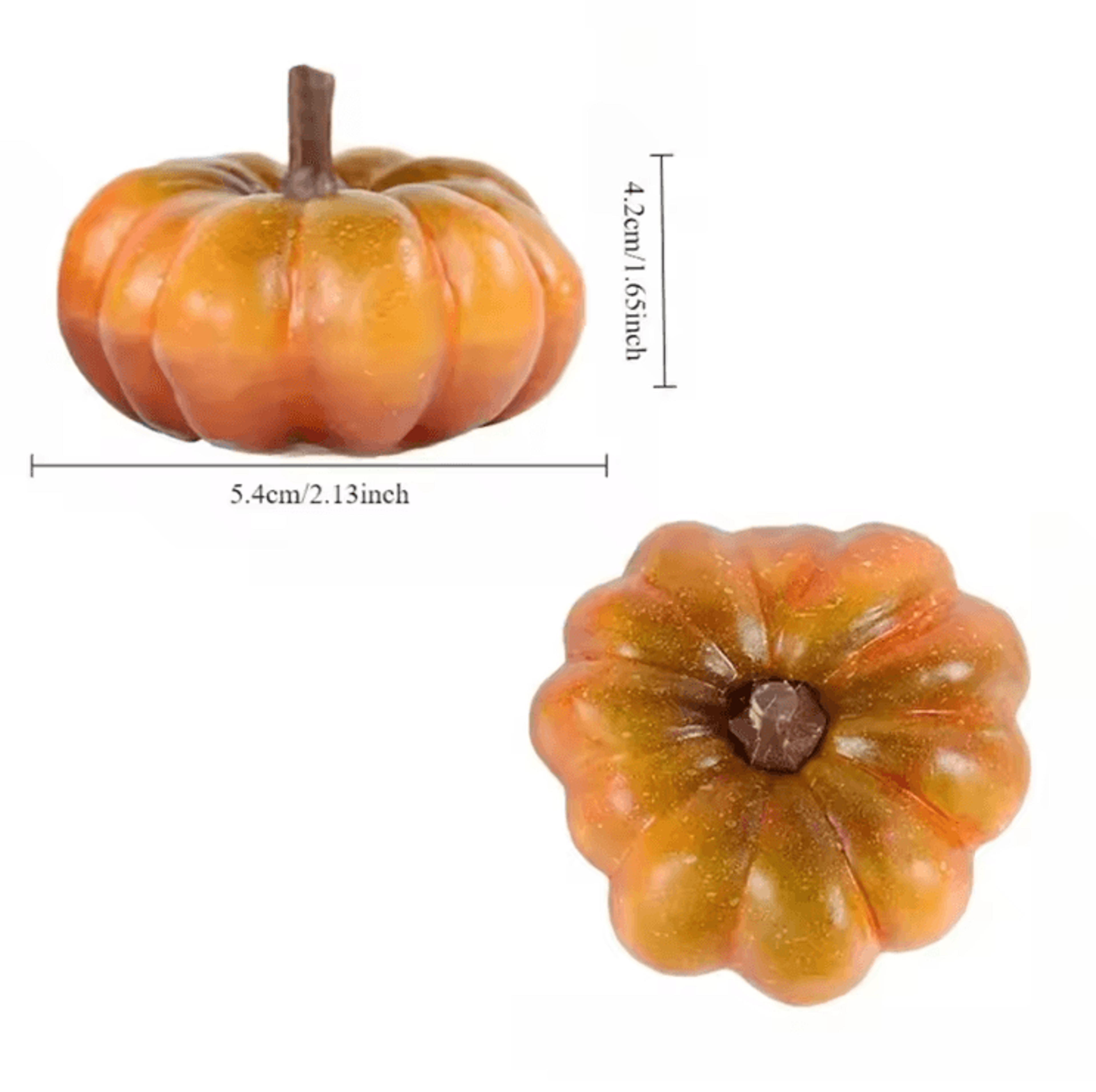 Realistic Plastic Pumpkin Decor  Reusable Fall  Thanksgiving Table Accent 3
