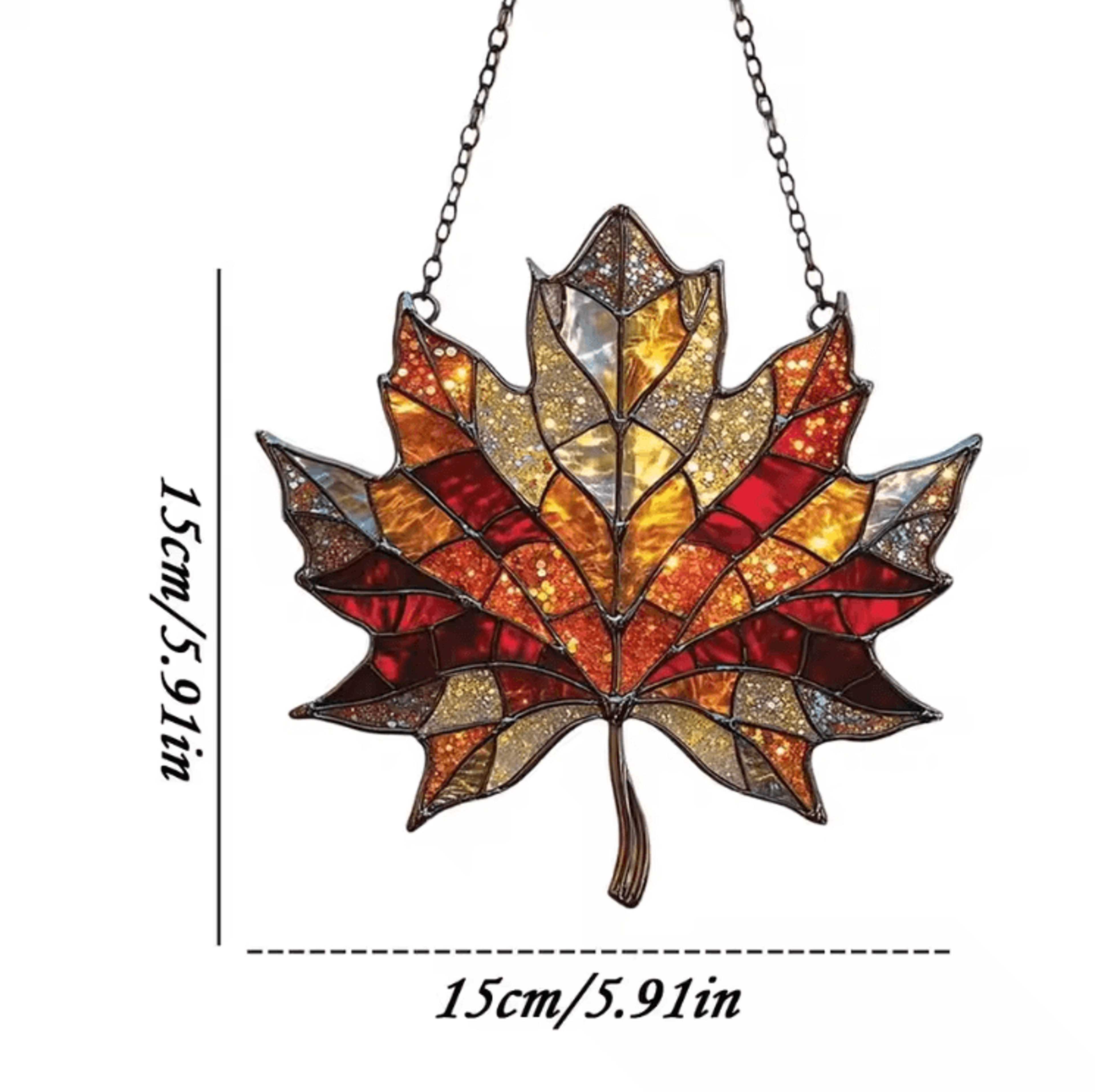 Acrylic Maple Leaf Suncatcher  Autumn Light Catcher Hanging Decor 3